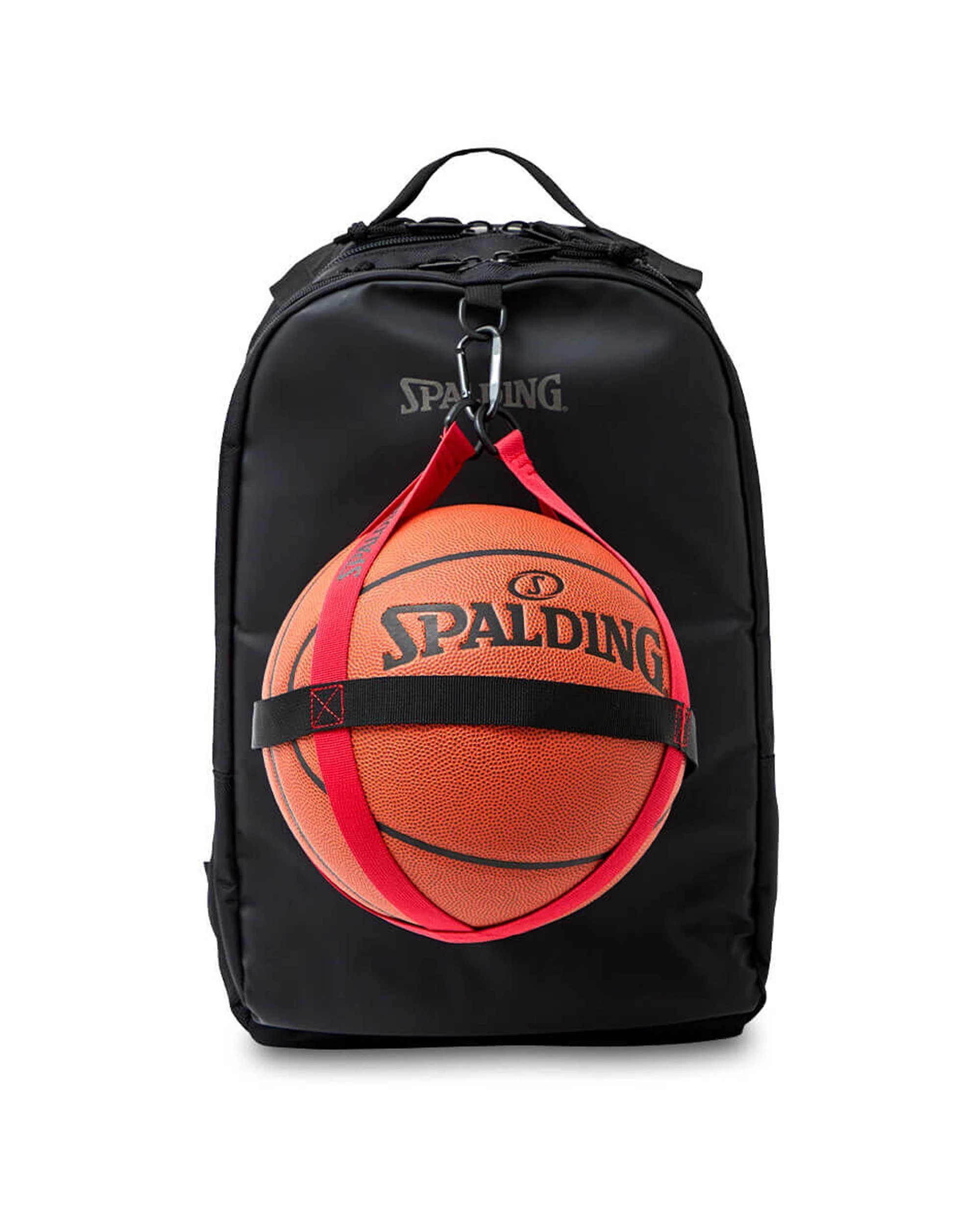 5 Spalding Basketball Harness 2 Pack Carry Bag Clip Fits Size 5-7 Polyester - Black, 5 of 5