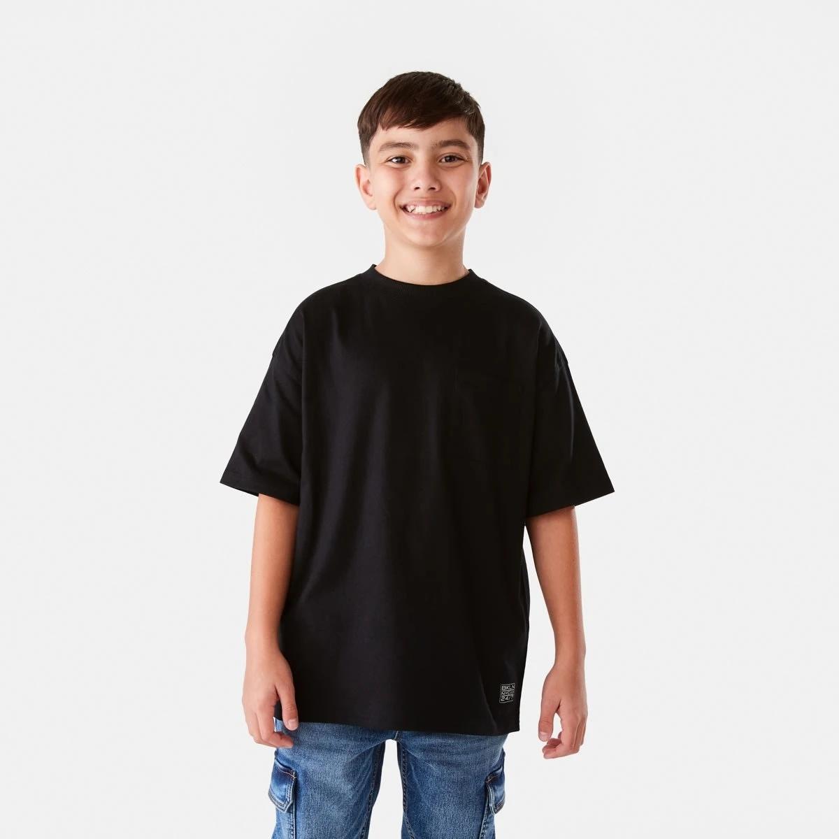 1 Short Sleeve Oversized T-shirt Black, 1 of 9