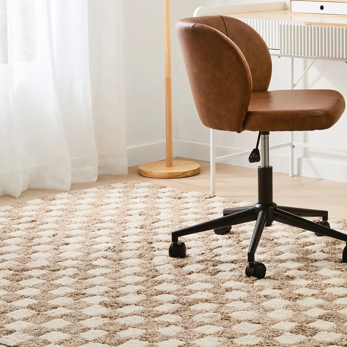 7 Checkerboard Rug - Beige, Large - 235cm x 160cm, 7 of 7