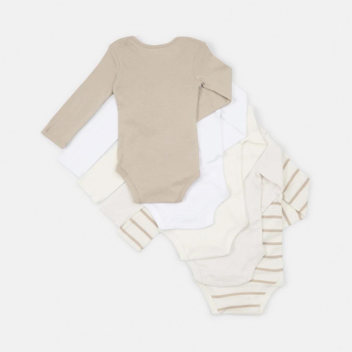2 5 Pack Long Sleeve Bodysuits Bge 5pk, 2 of 8