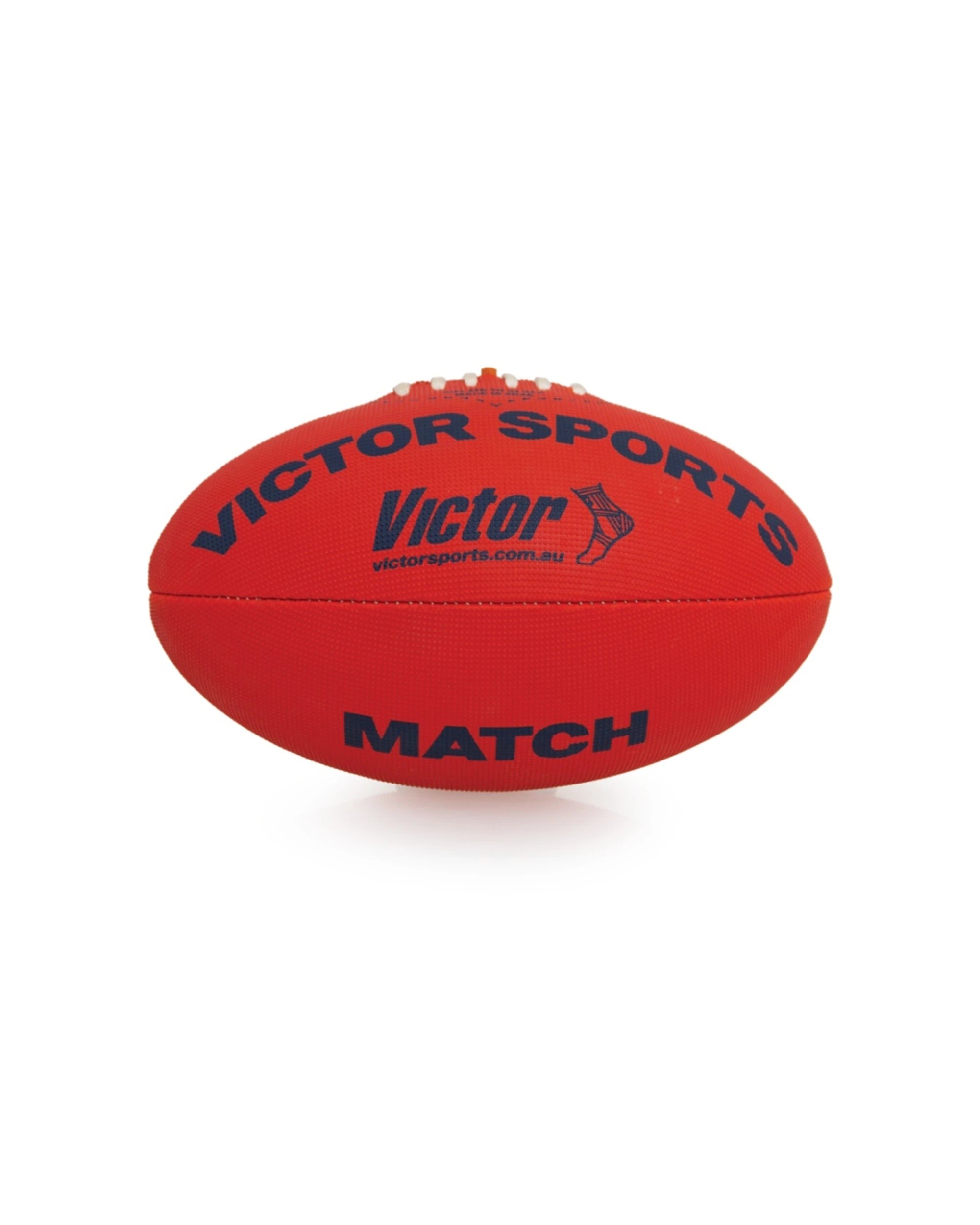 1 Victor Sports Synthetic Football Durable AFL Ball Size 3 Hand-Stitched - Red, 1 of 4