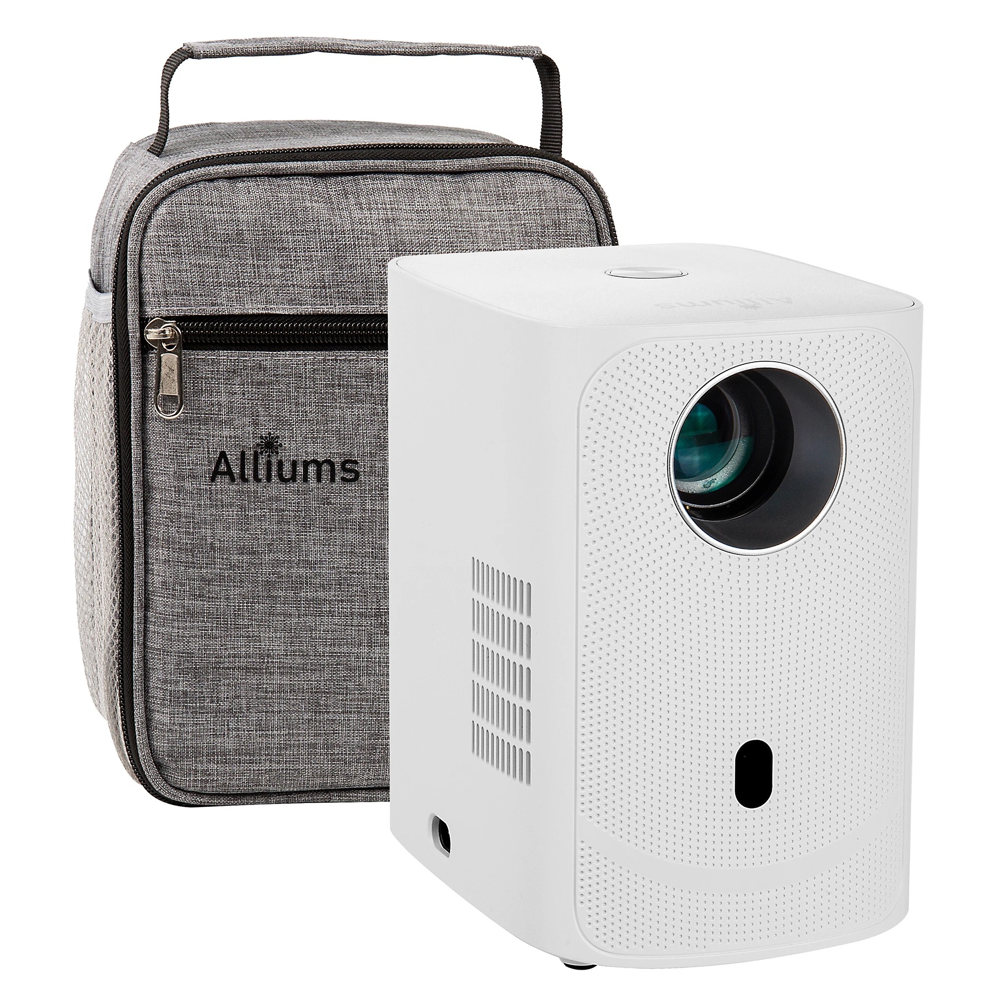 1 Alliums Projector Electric Focus, 200 inch HD 1080p Supported, 100,000-Hour Lamp Life - White, 1 of 1