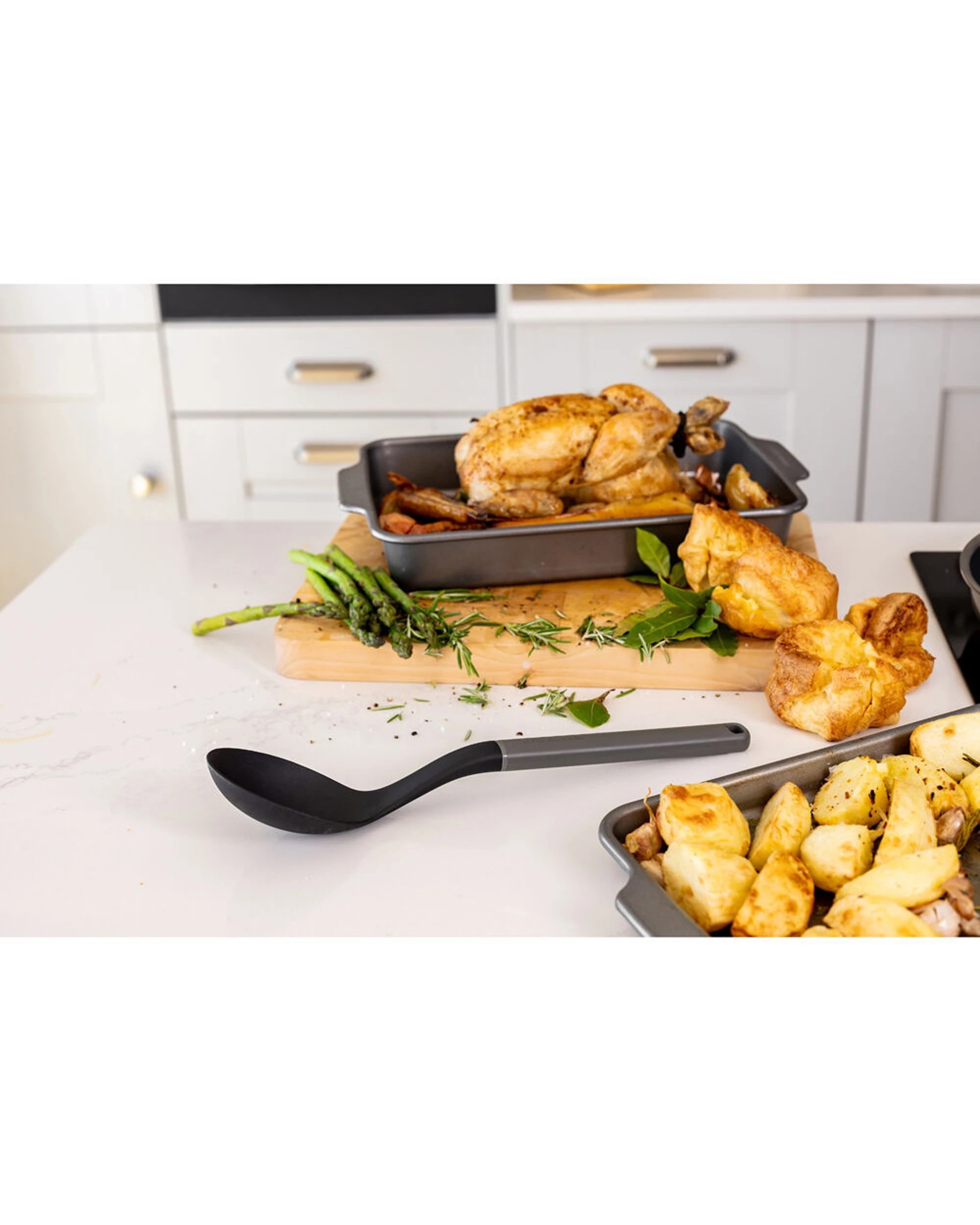 4 KitchenAid Classic Nylon Solid Cooking Spoon 2PK Heat Resistant Ergonomic Handle - Charcoal, 4 of 6
