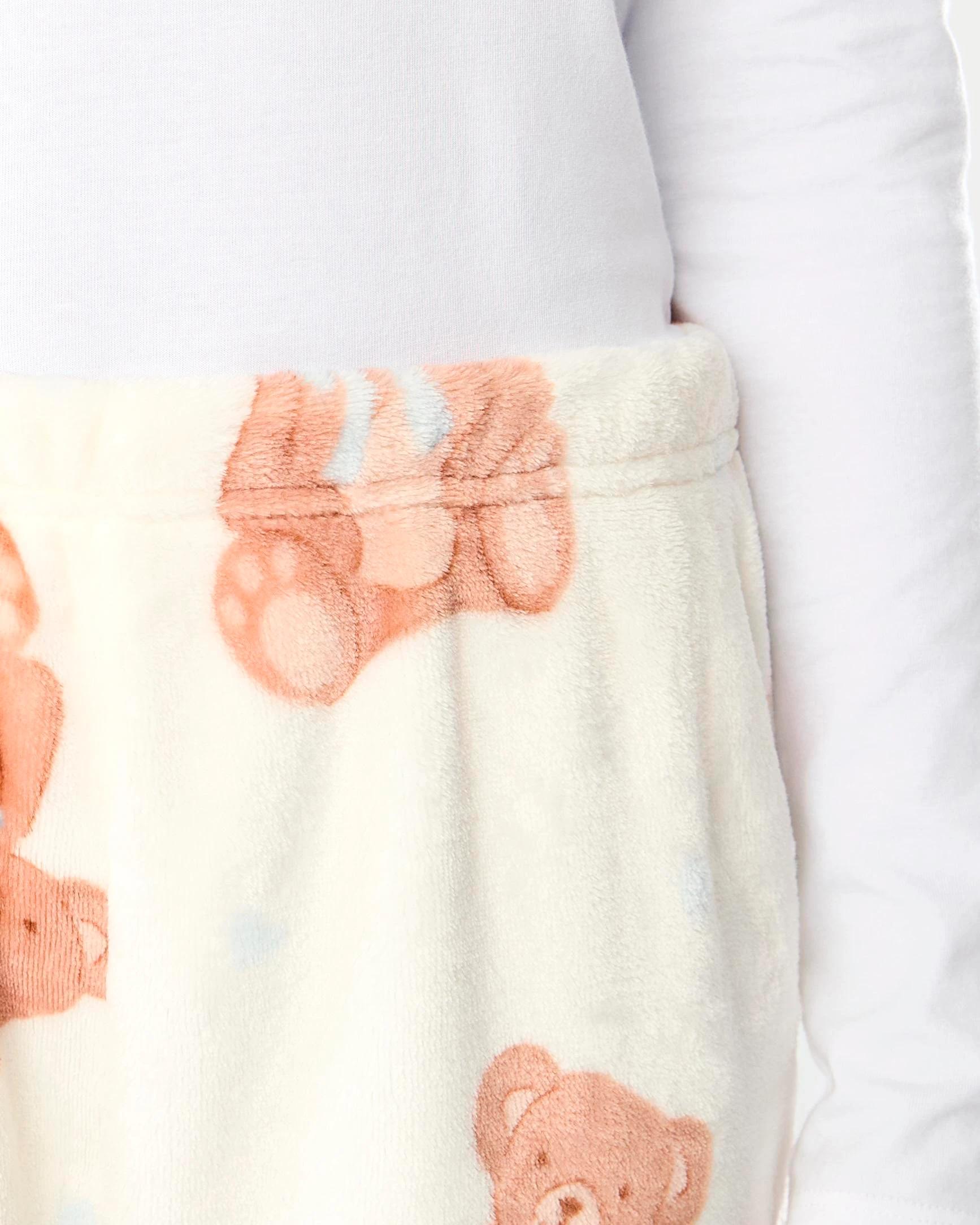 4 Fleece Pants Wht Bears, 4 of 6