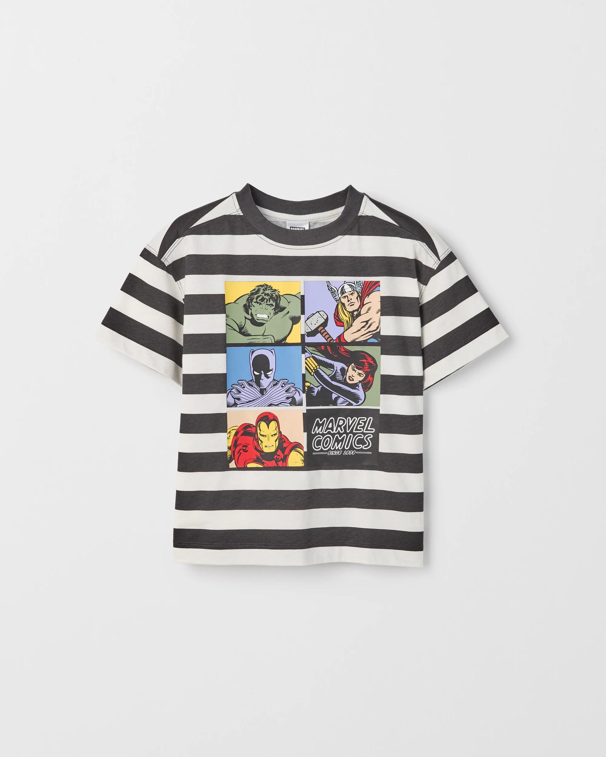 1 Marvel Australian Cotton Oversized Stripe T-Shirt , 1 of 2