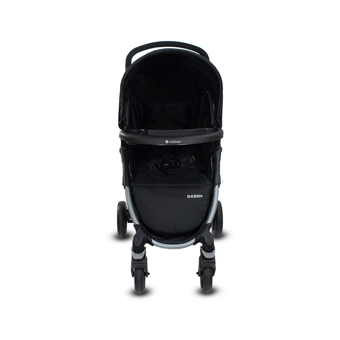 8 Vee Bee Dash Pram Foldable Reclining Baby Stroller With Tray Moon Shadow Colour
 - Black, 8 of 9