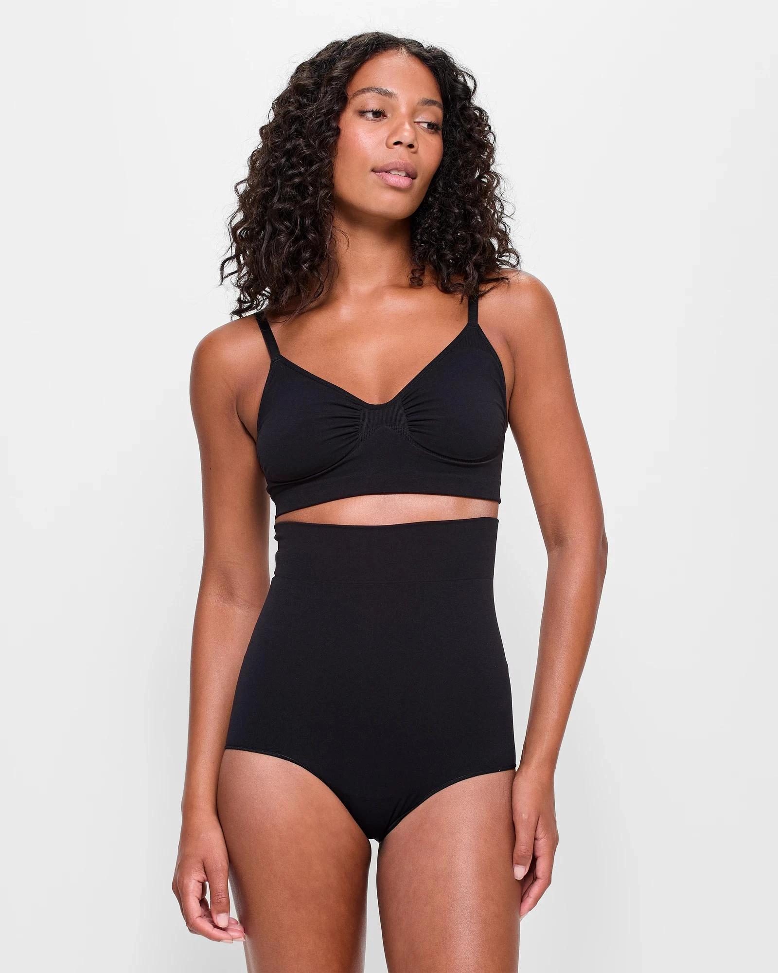 2 Target Woman Seamfree Sculpt High Waisted Full Briefs BLACK, 2 of 5