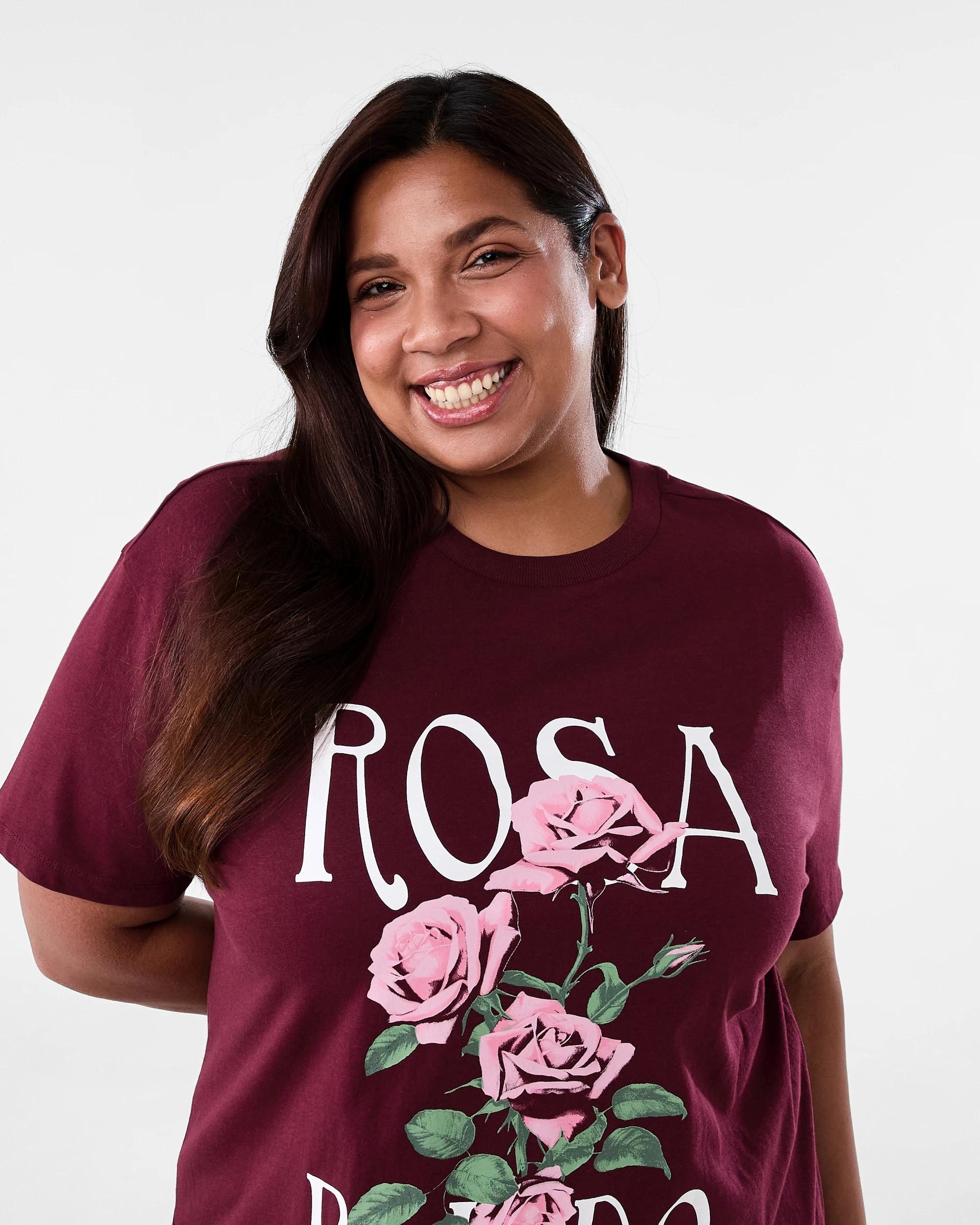 4 Curve Short Sleeve Boyfriend T-shirt Rosa, 4 of 6