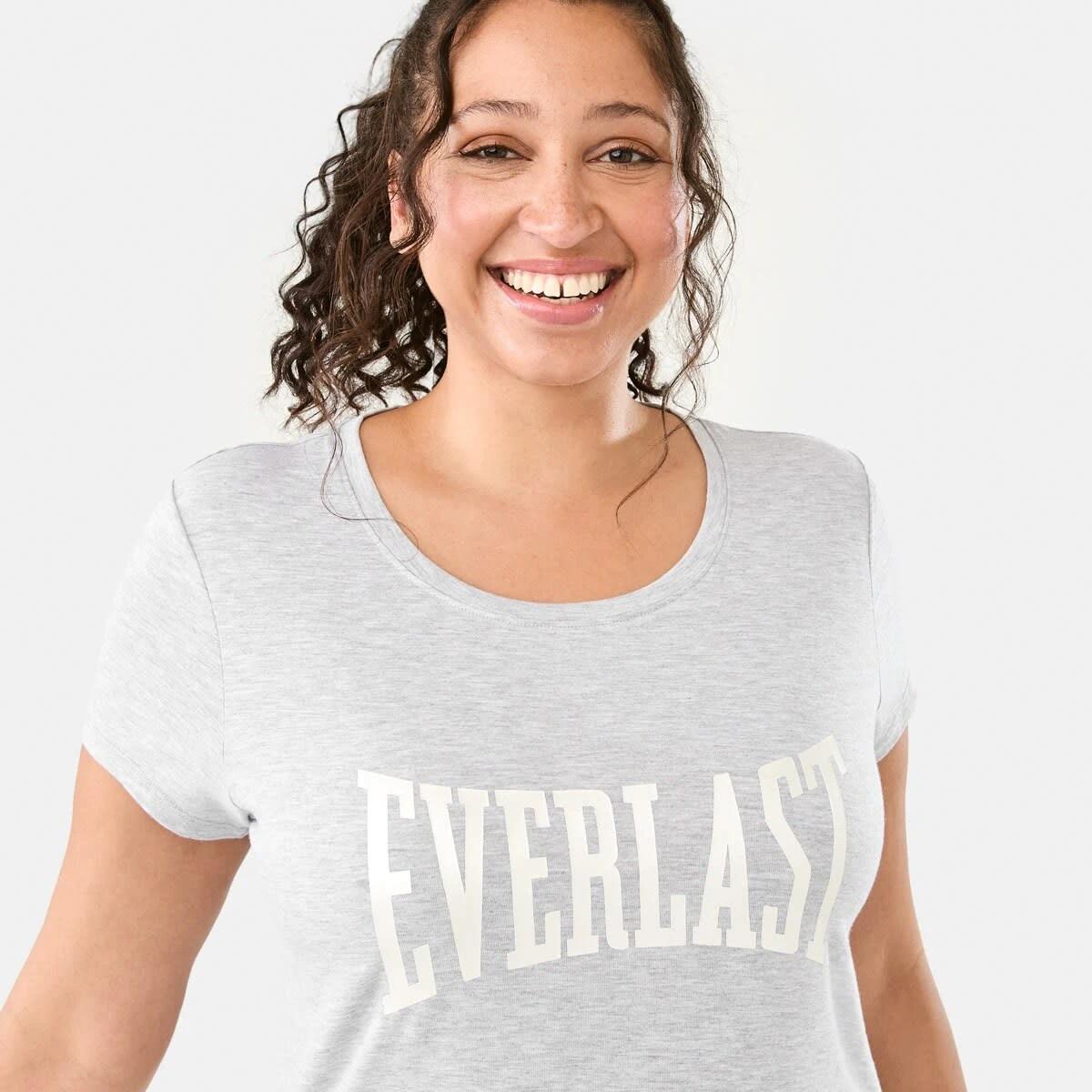 4 Everlast Womens Scoop Neck T-shirt Grey Marle, 4 of 6