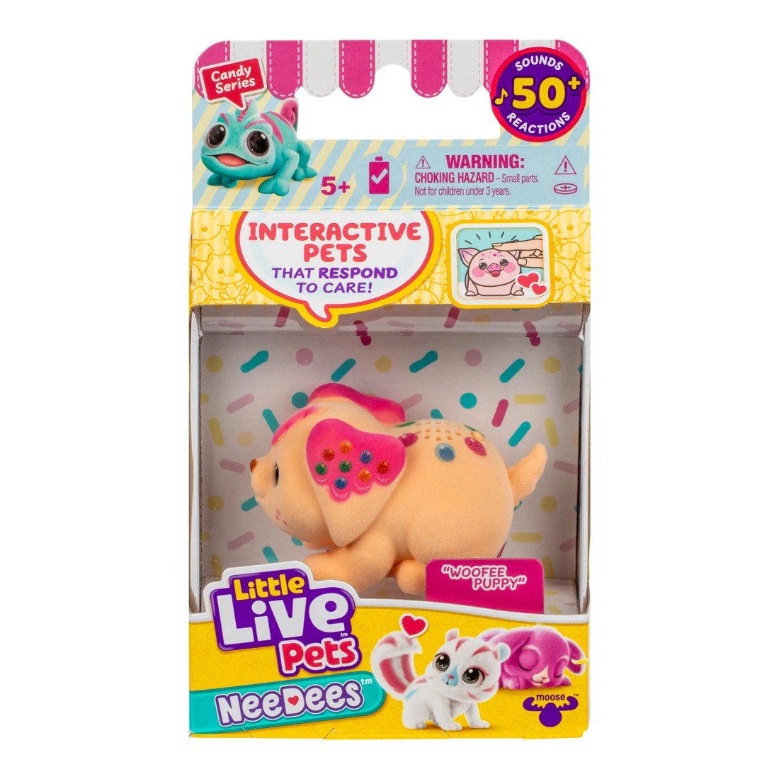 1 Little Live Pets Lil' Needees Candy Series Single Pack - Natural, 1 of 10