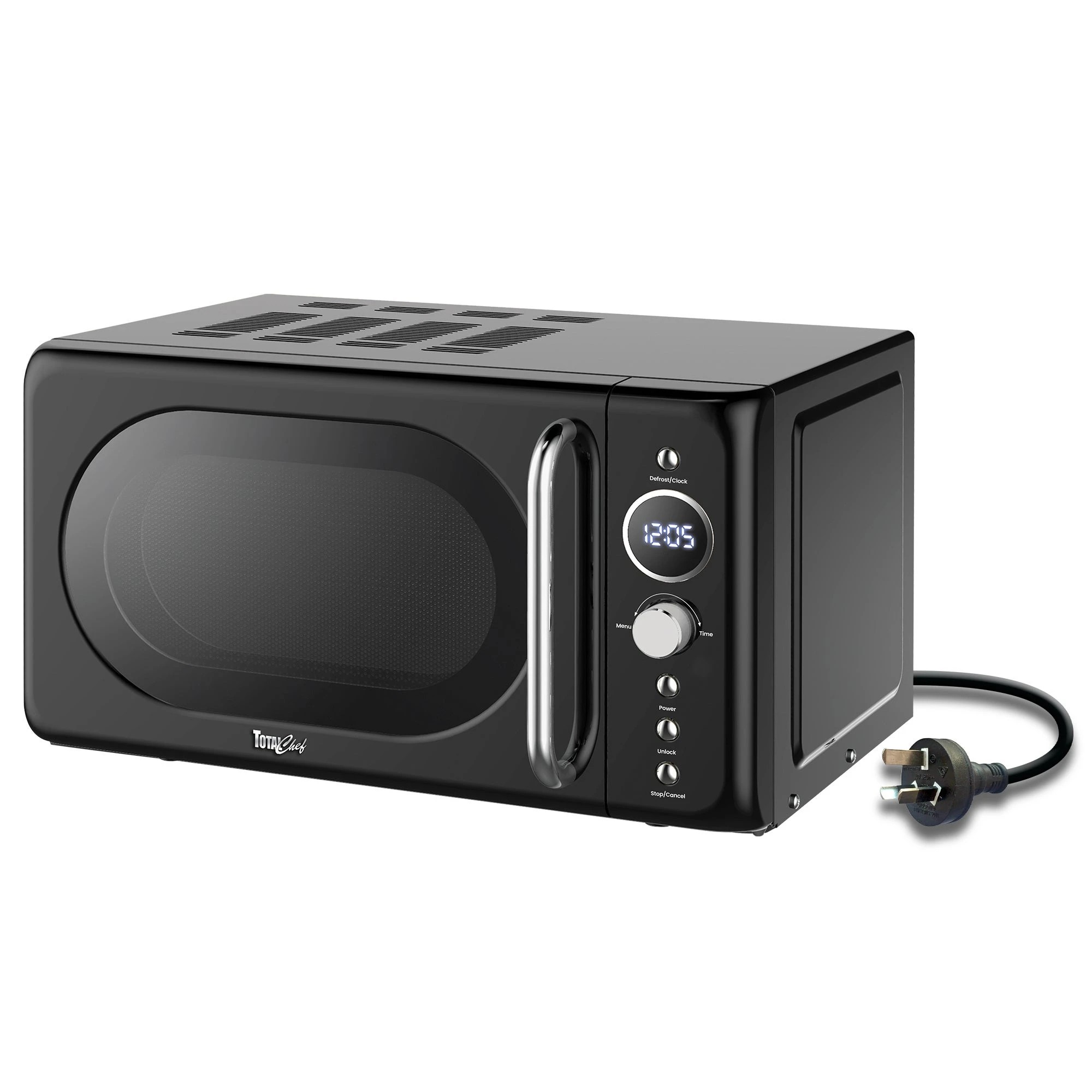 8 Total Chef 20L Retro Microwave Oven Black - Black, 8 of 8