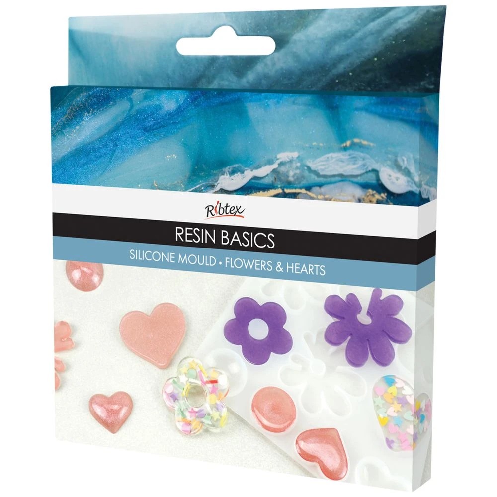1 UV Resin Mould Flowers and Hearts, 1 of 2