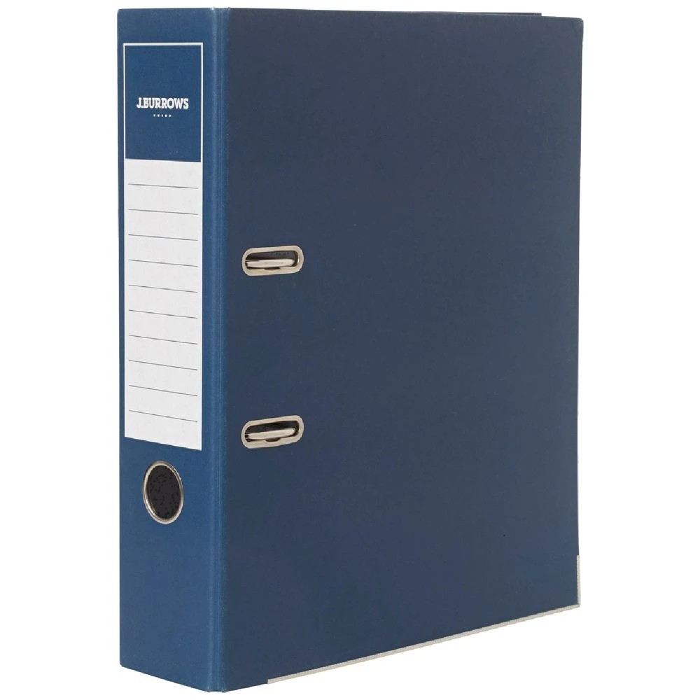 1 J.Burrows Lever Arch File A4 2 Ring Blue, 1 of 3