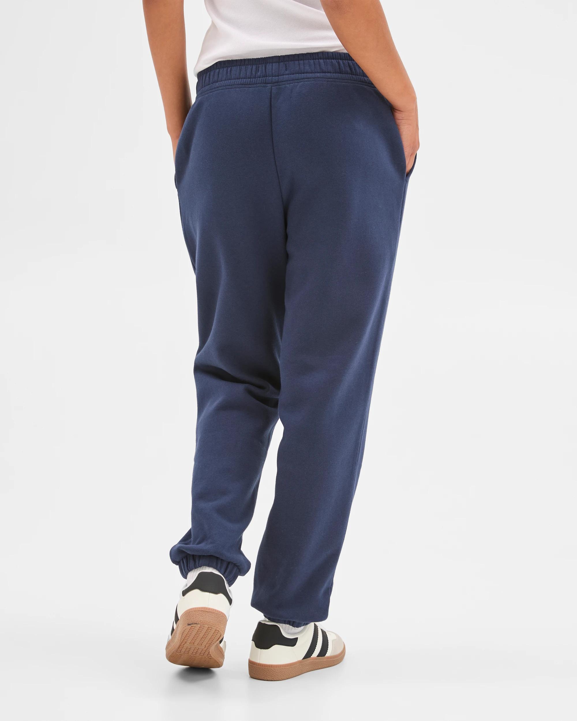 3 Target Woman Australian Cotton Blend Fleece Trackpants MARINE NAVY, 3 of 5