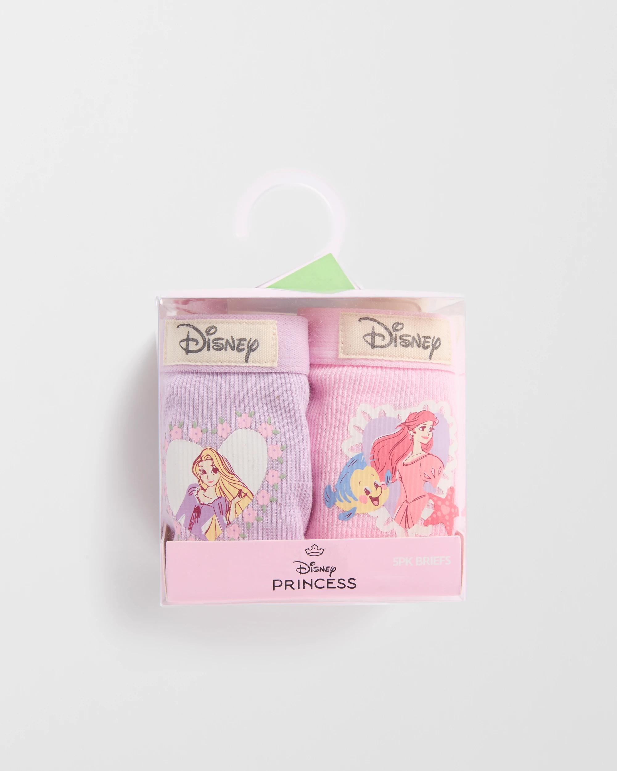 3 Disney Princesses Australian Cotton Younger Girls Briefs 5 Pack MULTI, 3 of 3