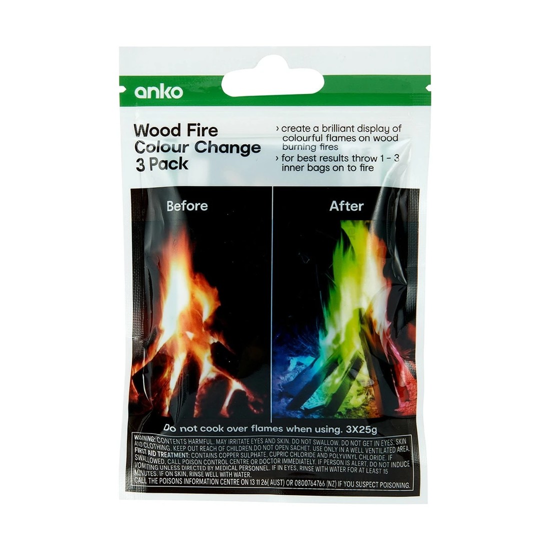 1 3 Pack Wood Fire Colour Change, 1 of 5