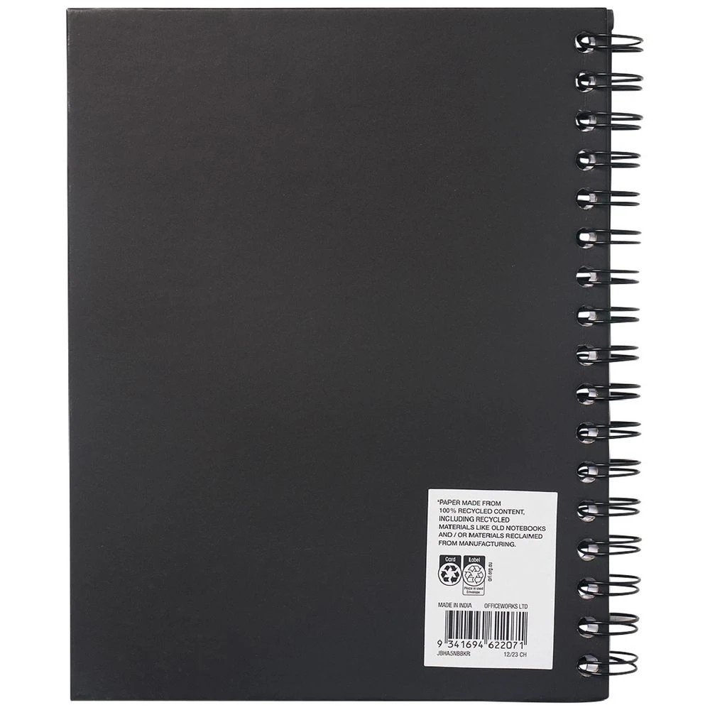 2 J.Burrows A5 Hard Cover Notebook 200 Page, 2 of 3