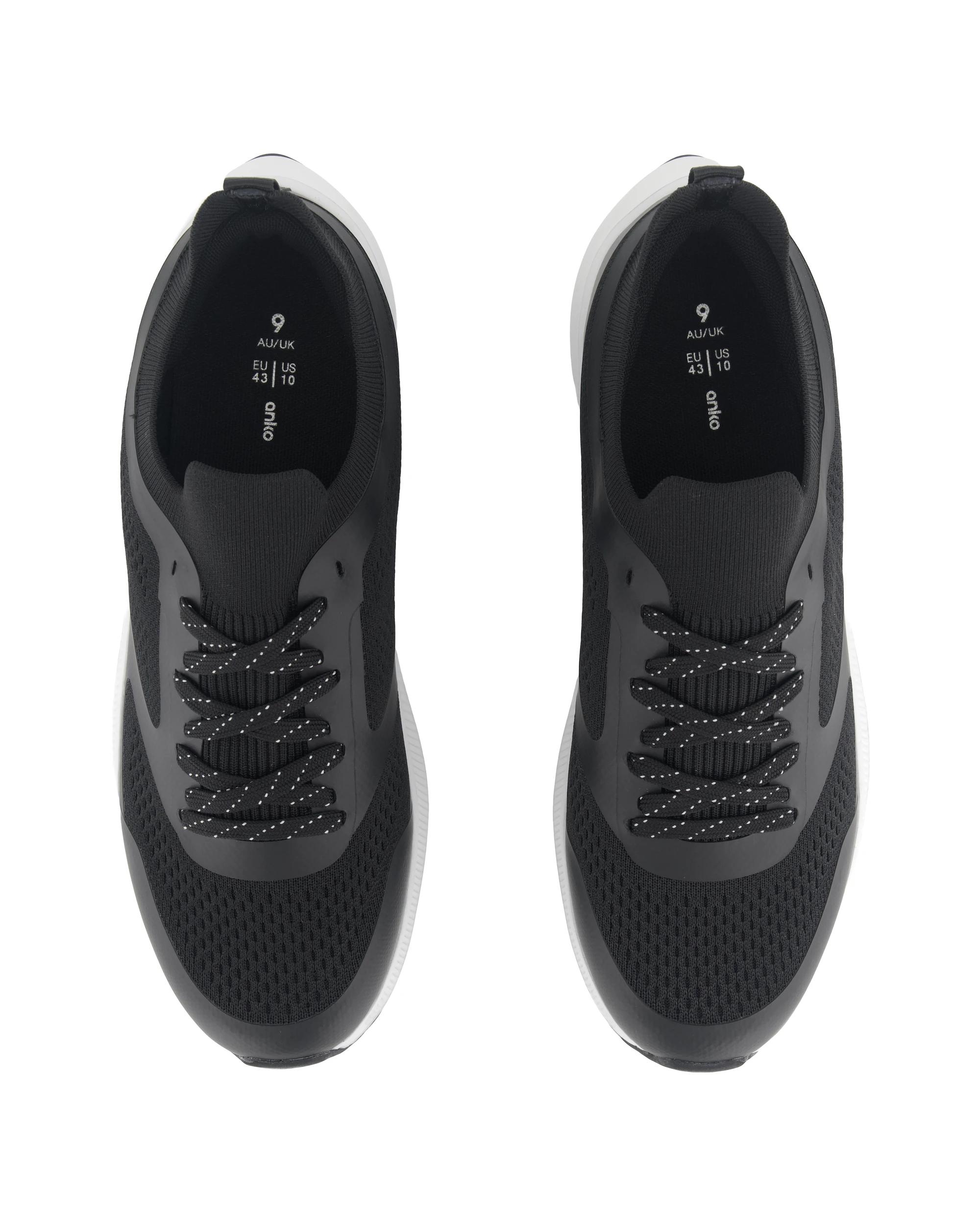 3 Fly Knit Sneakers Black, 3 of 5