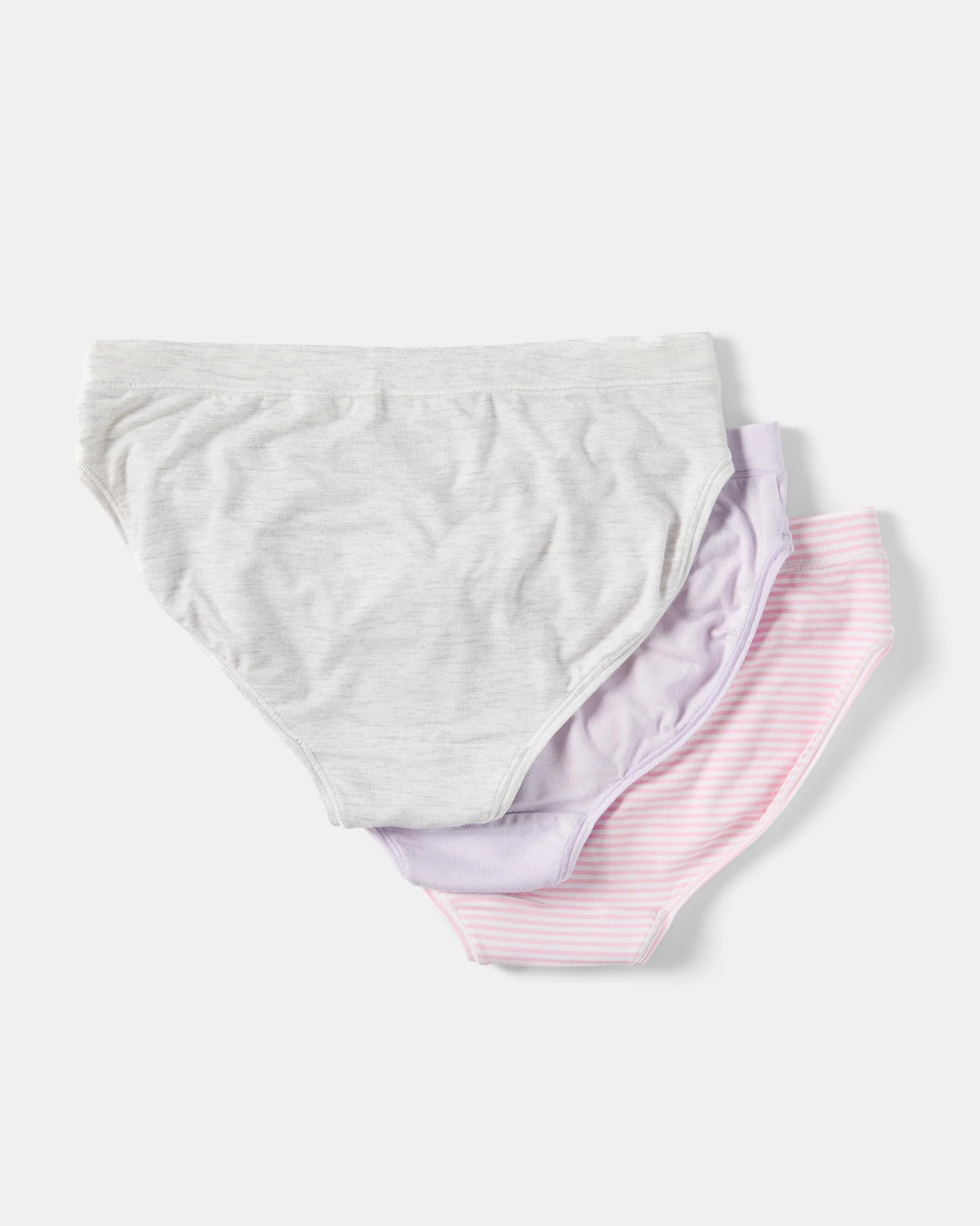 2 3 Pack Bamboo Briefs Pnk Stripe, 2 of 5