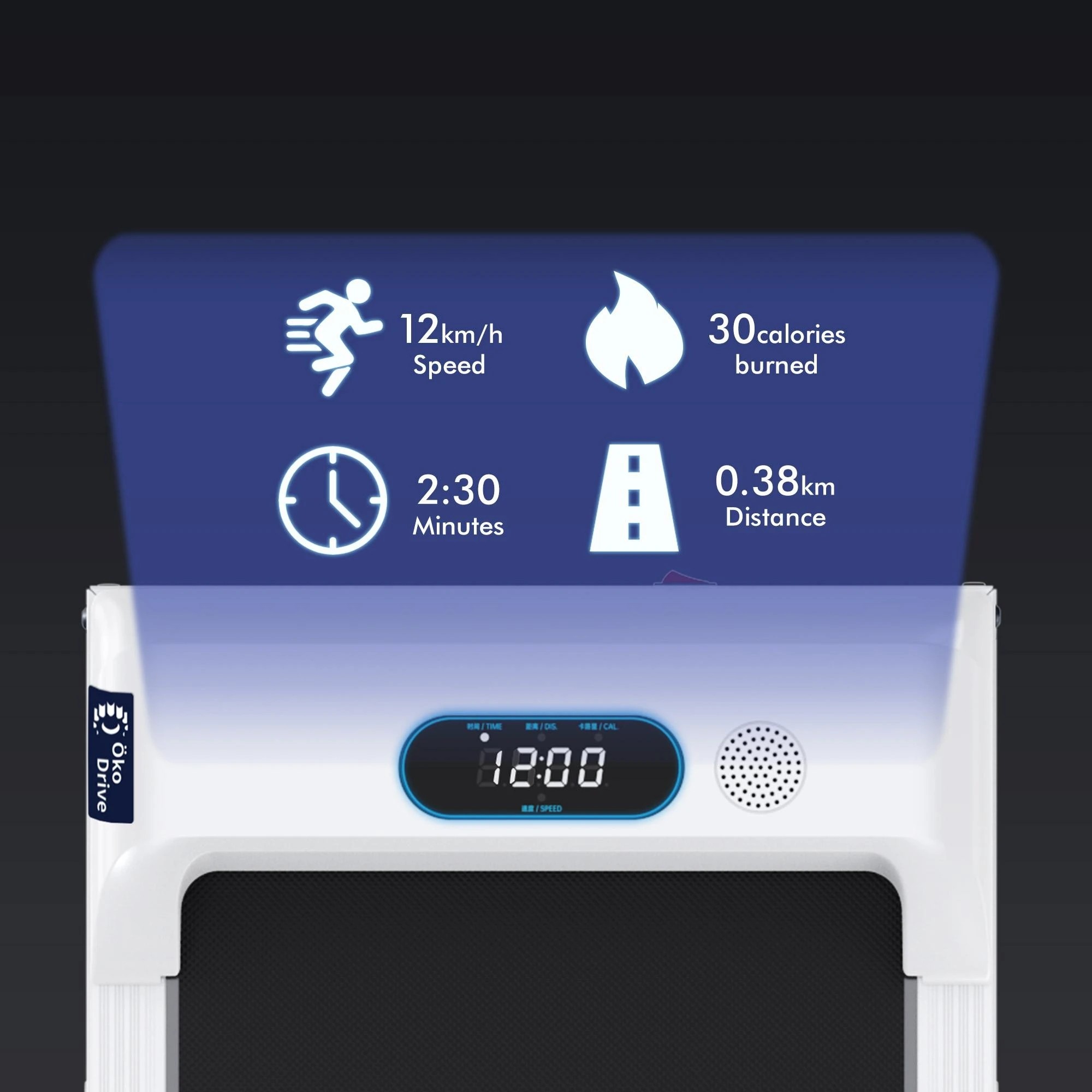 5 Black Lord Treadmill Electric Walking Pad Home Office Gym Fitness Foldable - White, 5 of 9