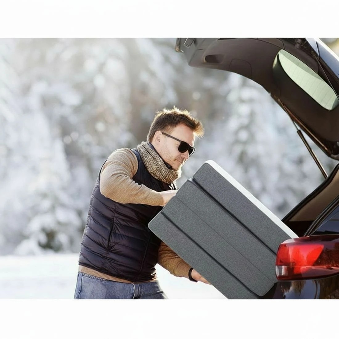 3 Giselle Bedding Foldable Mattress Folding Foam Single - Grey, 3 of 5