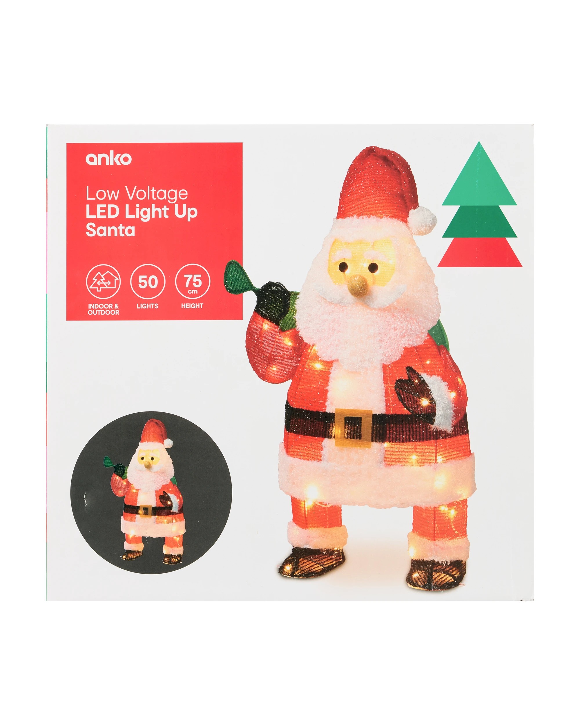 8 Low Voltage LED Light Up Santa, 8 of 9