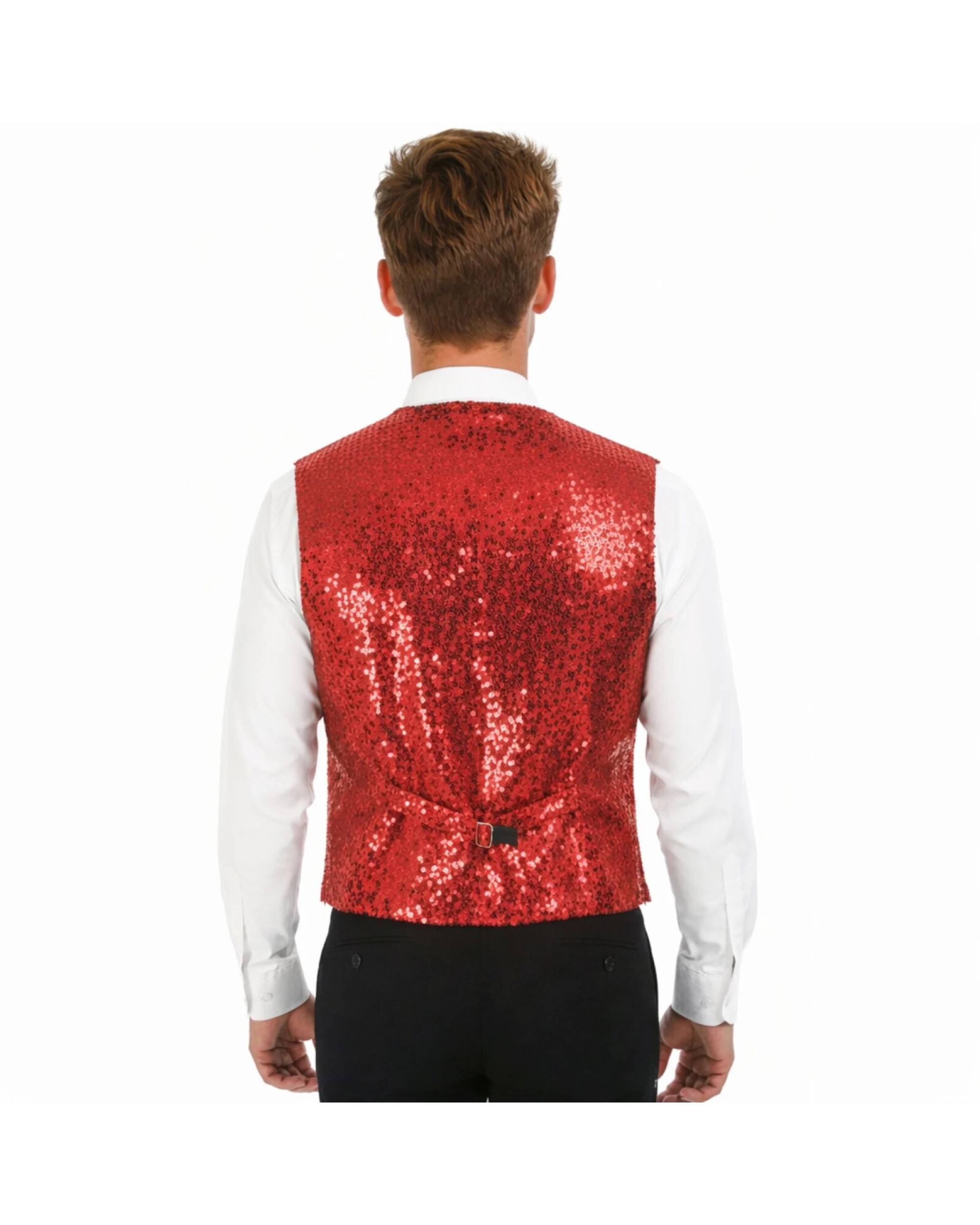 2 Men's Sequin Waistcoat Dance Costume, 2 of 4
