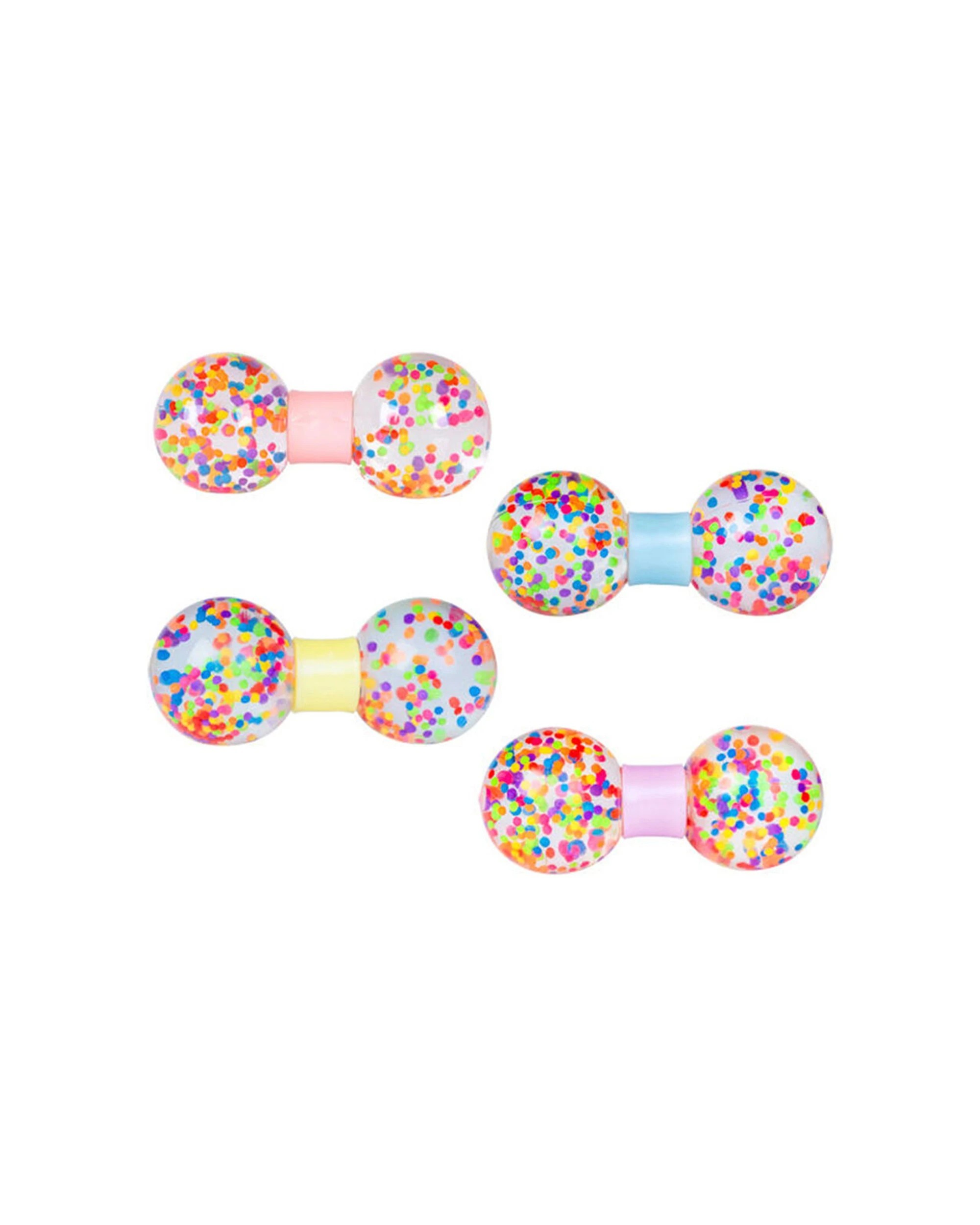 2 Smooshos 4PK Dumbbell Colorful Beads Squishy Ball Childrens Toy 12x5.5x5.5.5cm - Multi, 2 of 3