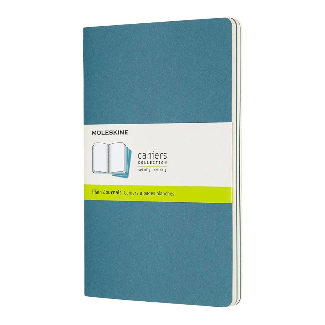 2 Moleskine Cahier Plain Notebook Blue 3 Pack, 2 of 5