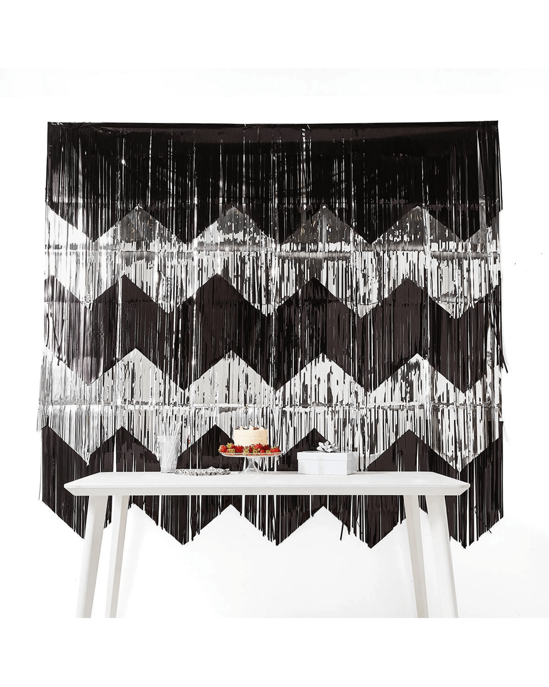 1 Silver Look and Black Foil Backdrop, 1 of 4