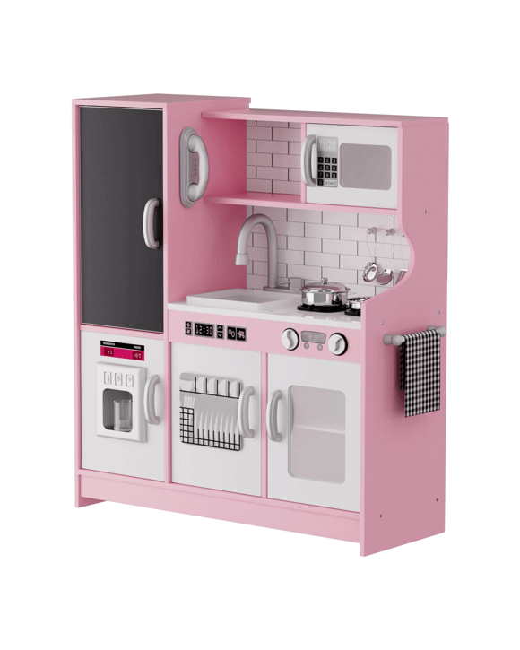 Bopeep Kids Kitchen Set Wooden Pretend Play Cooking Toys Play Set Oven Children