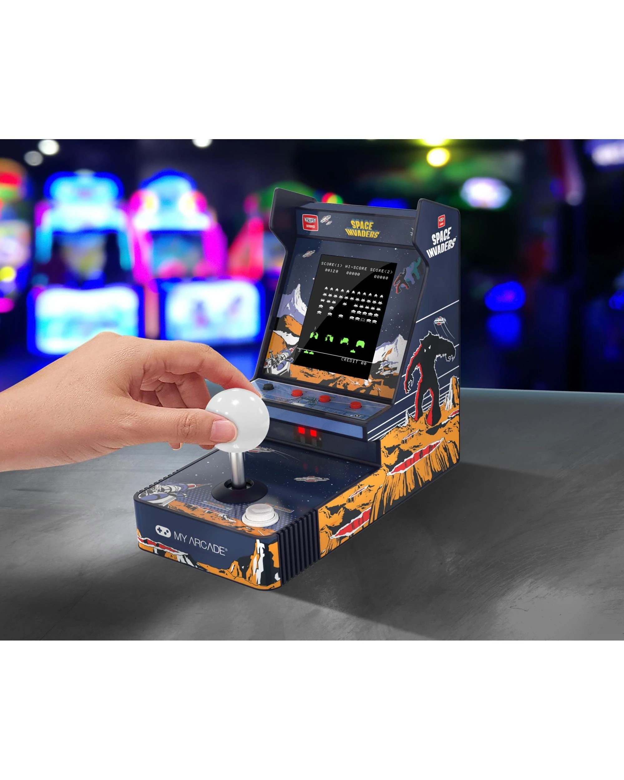 8 My Arcade Space Invaders Portable Retro Arcade Joystick Player, 8 of 8
