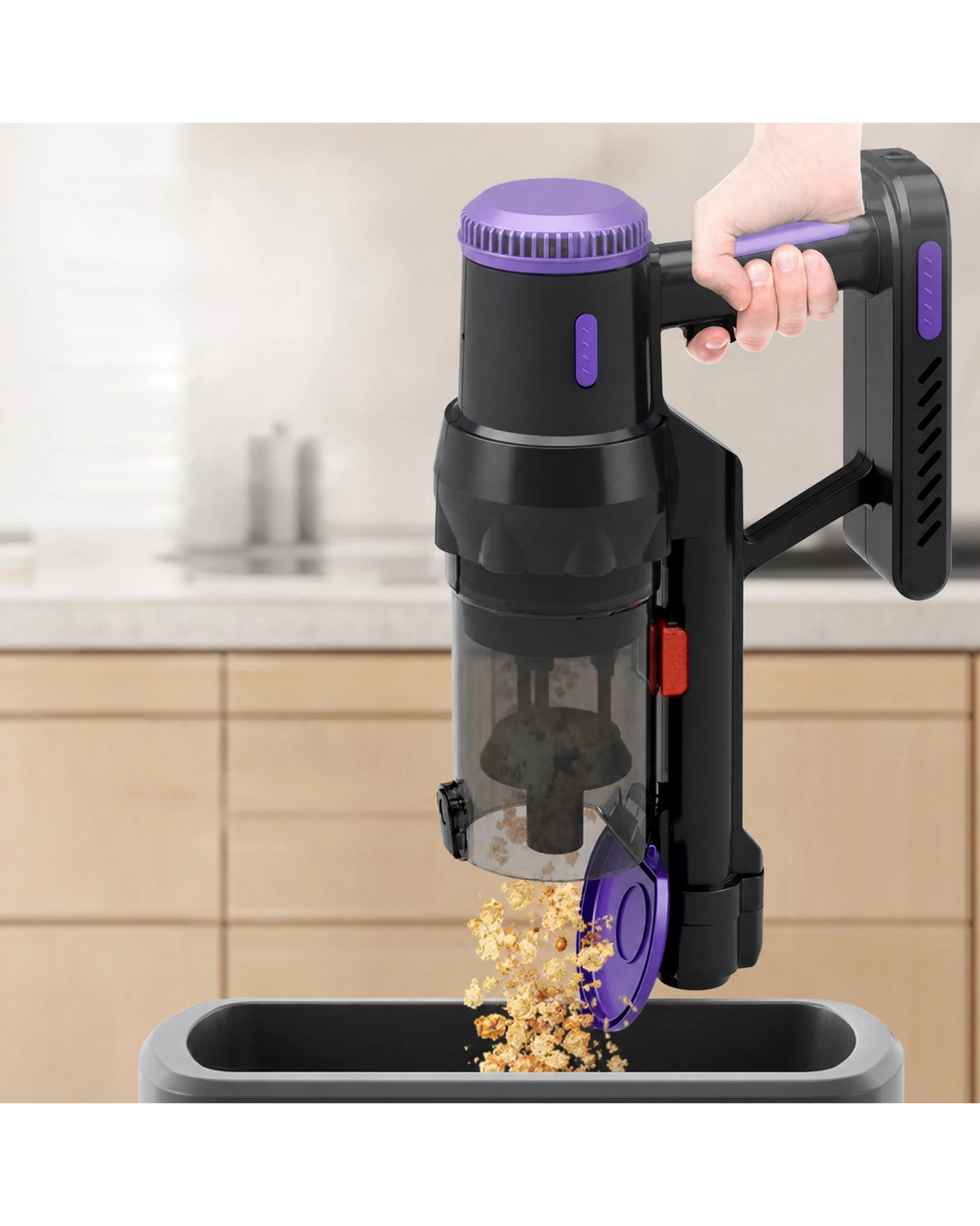 4 Yopower 4 in 1 600W Corded Vacuum Cleaner, 18KPa Stick Vacuum - Purple, 4 of 7