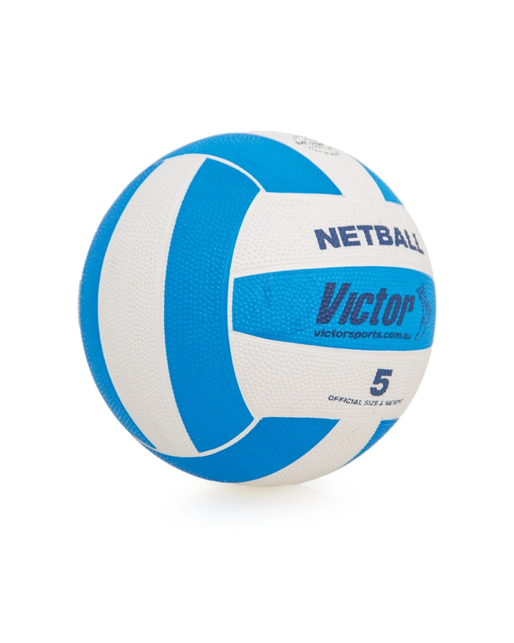 2 Victor Sports Rubber Netball Durable Training Ball Outdoor Use Size 5 - Blue, 2 of 3