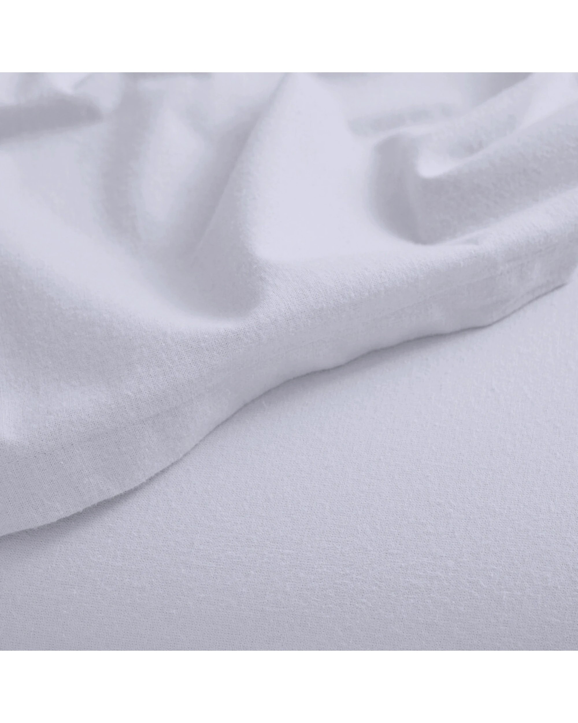 2 Canningvale Cozi Cotton Flannelette Fitted Sheet With Pillowcase Set - King Bed - White, 2 of 3