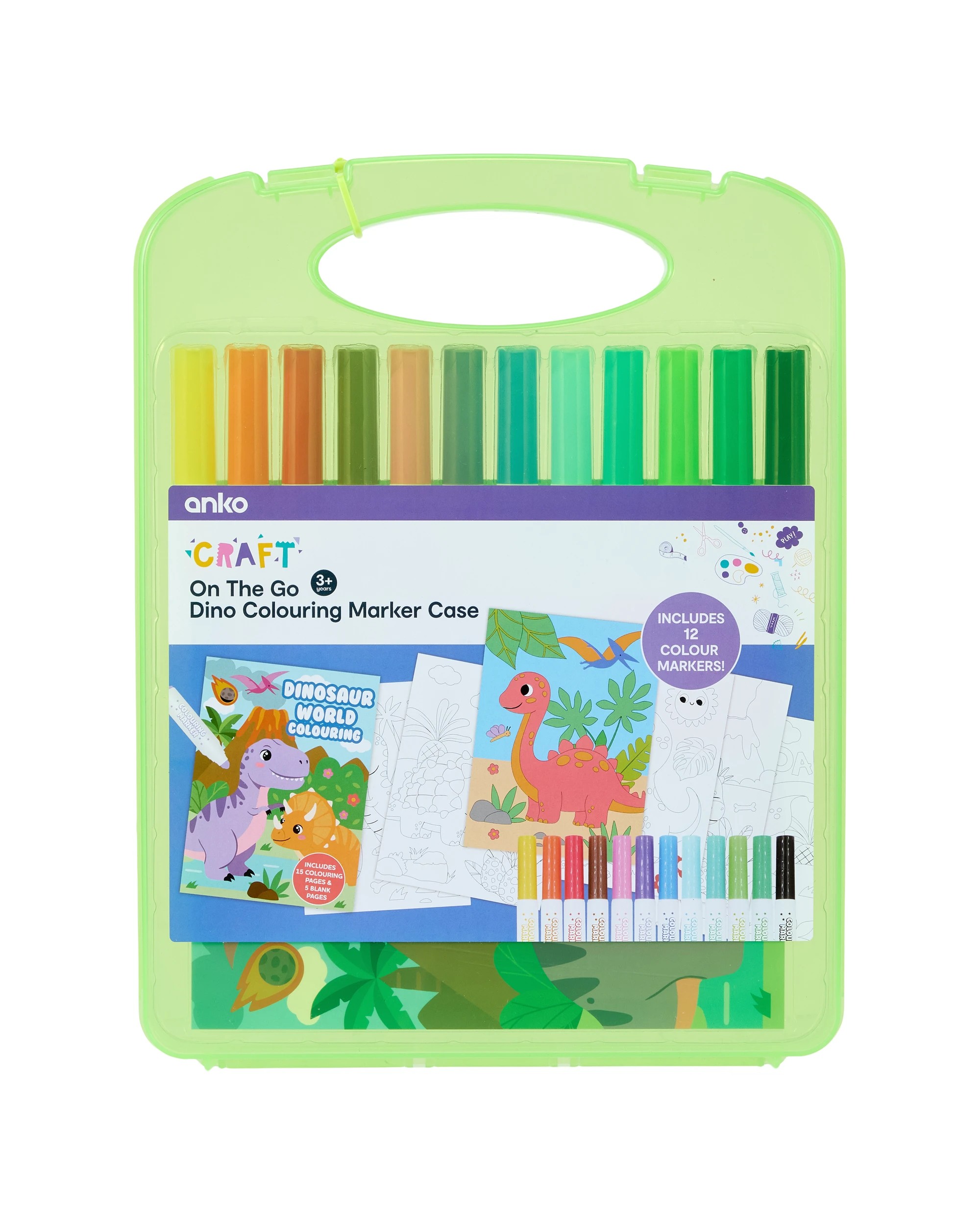 1 On The Go Dino Colouring Marker Case, 1 of 4