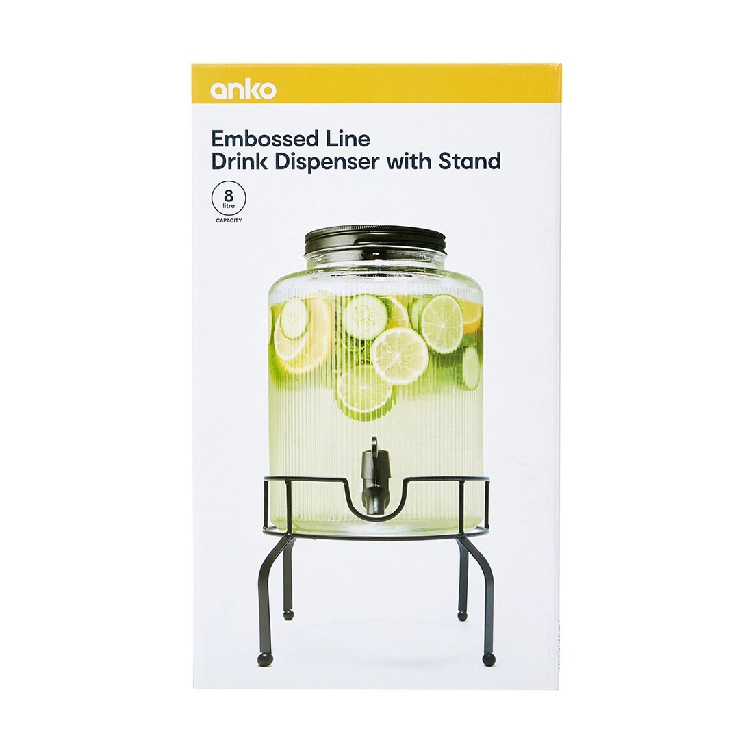 5 Embossed Line Drink Dispenser with Stand, 5 of 5