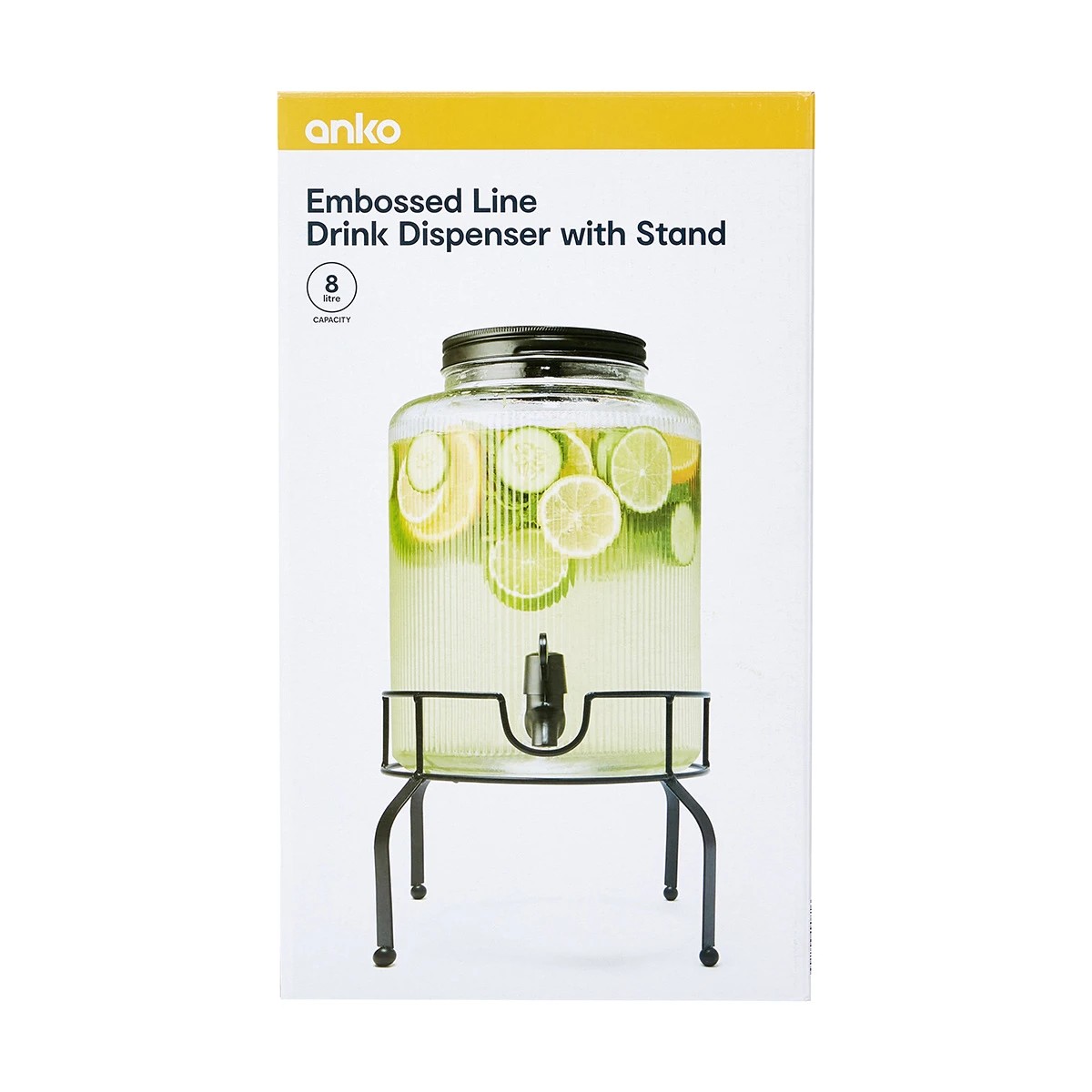 5 Embossed Line Drink Dispenser with Stand, 5 of 5