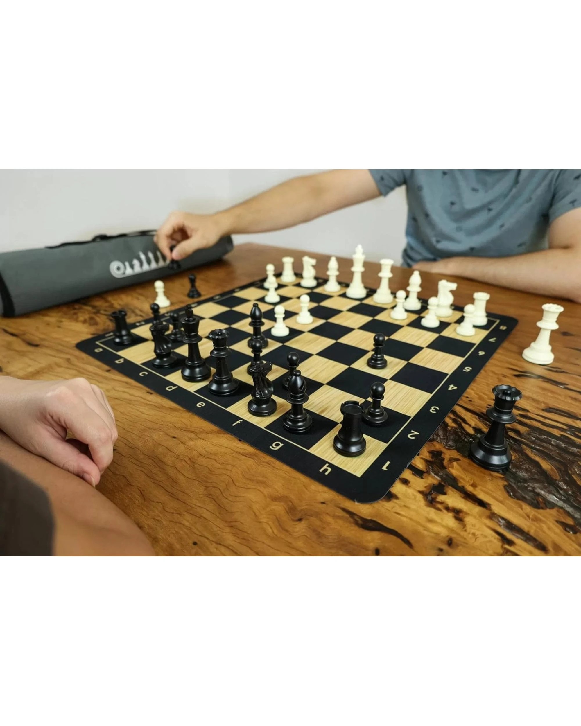 6 LPG Club Chess Set Black Woodgrain, 6 of 7