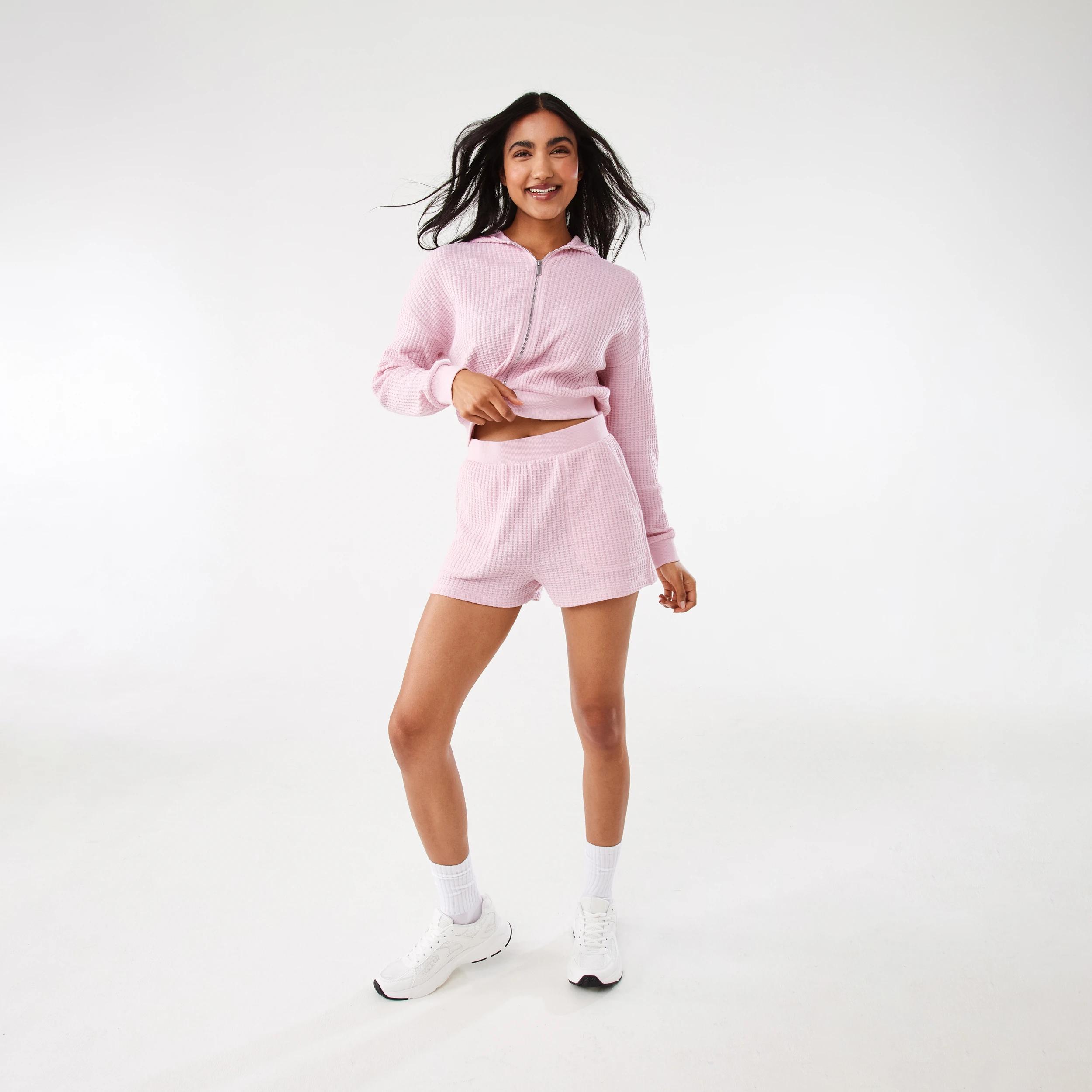 2 Waffle Leisure Shorts Pink Blush, 2 of 9