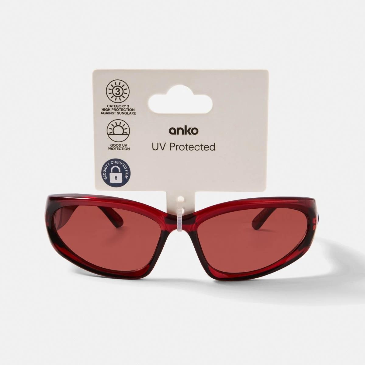 6 Wrap Sunglasses Red, 6 of 6
