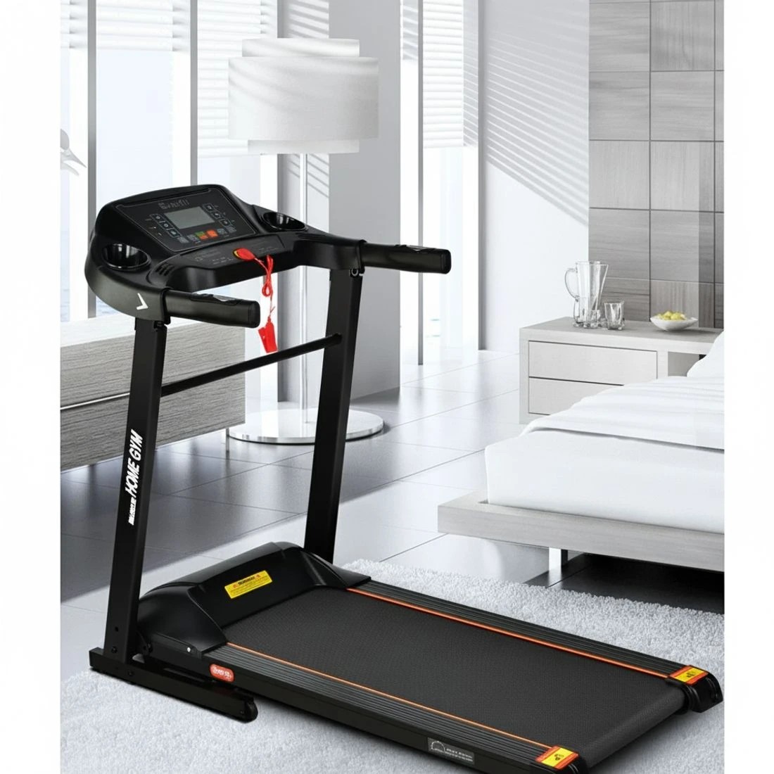 4 Everfit Treadmill Electric Home Gym Fitness Exercise Machine Foldable 400mm - Black, 4 of 7