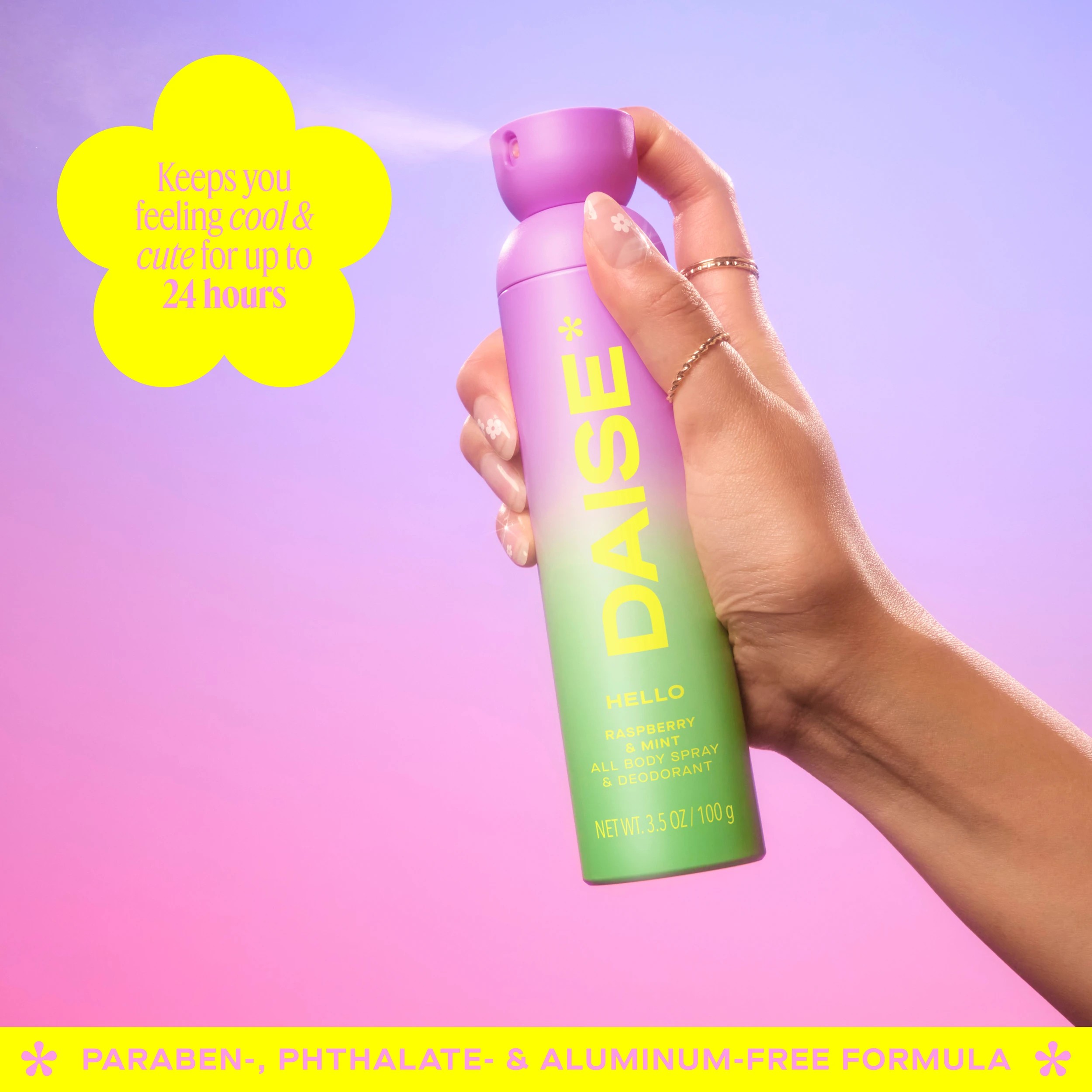 4 DAISE Hello All Body Spray and Deodorant 120ml - Raspberry and Mint, 4 of 10