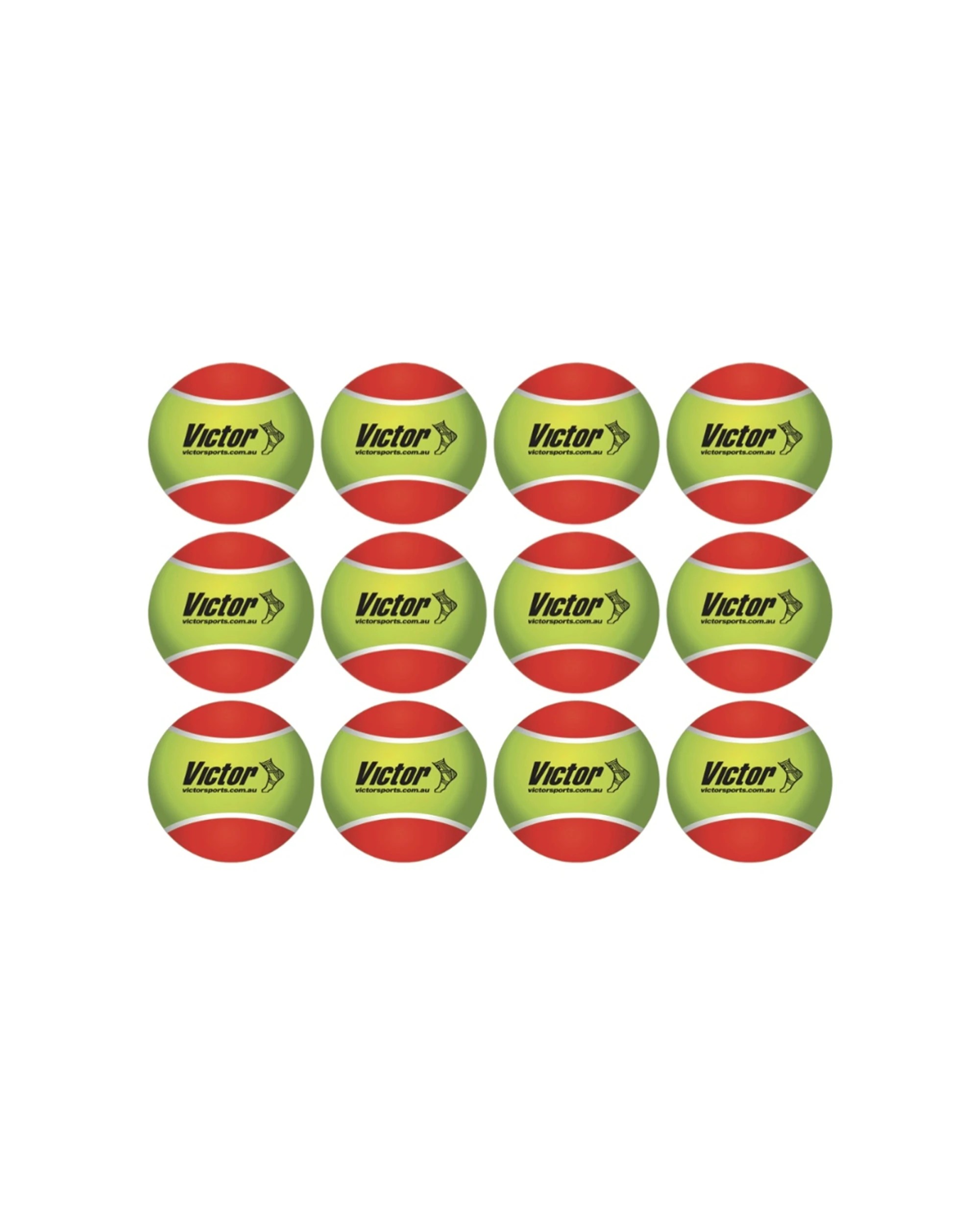 1 Victor Sports 12pc Tennis Ball Pressureless Training Balls Set With Bag - Multi, 1 of 2
