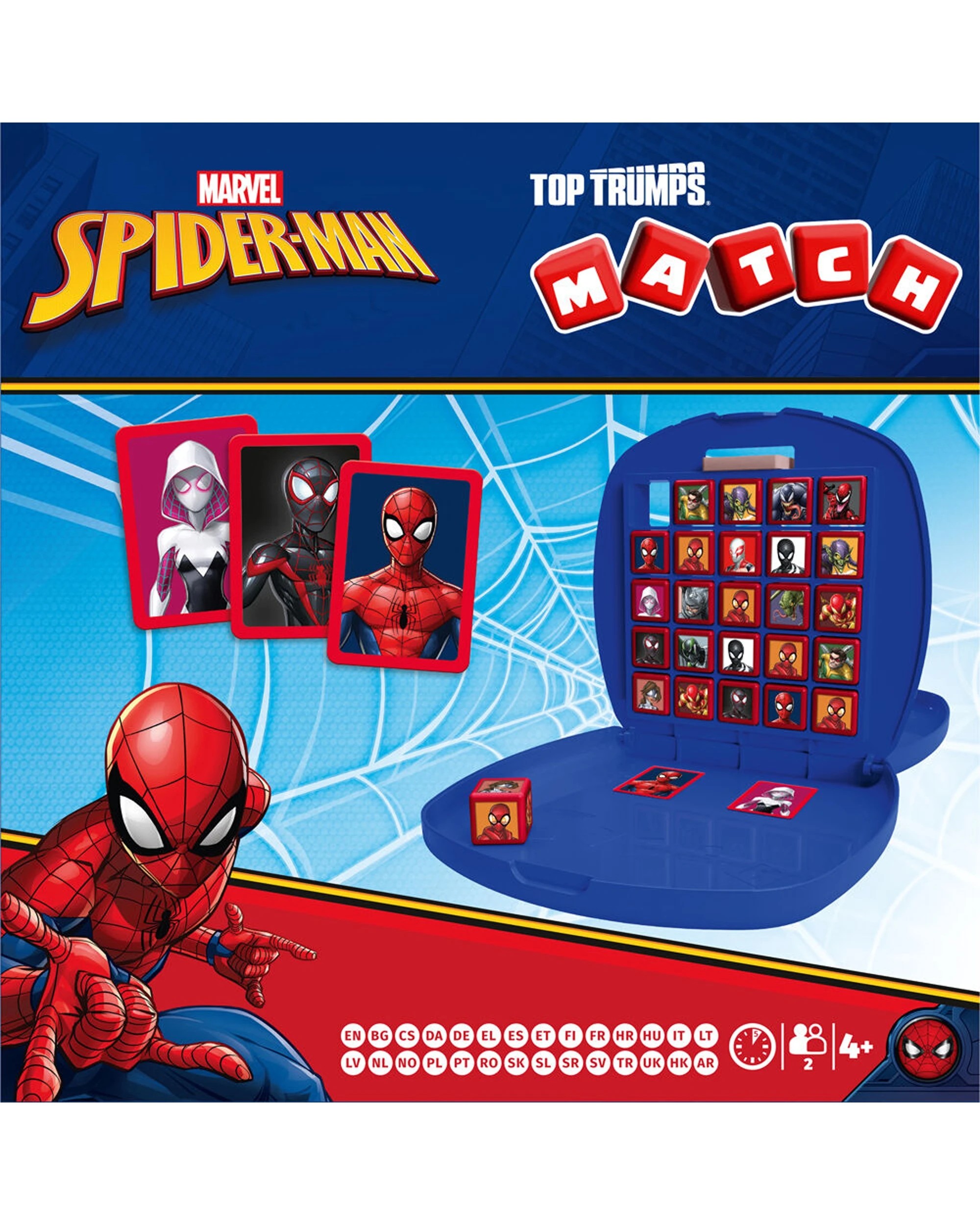 8 TOP TRUMPS 2PK Spiderman Edition 2025 Refresh Family And Kids Match Card Game - Blue, 8 of 8
