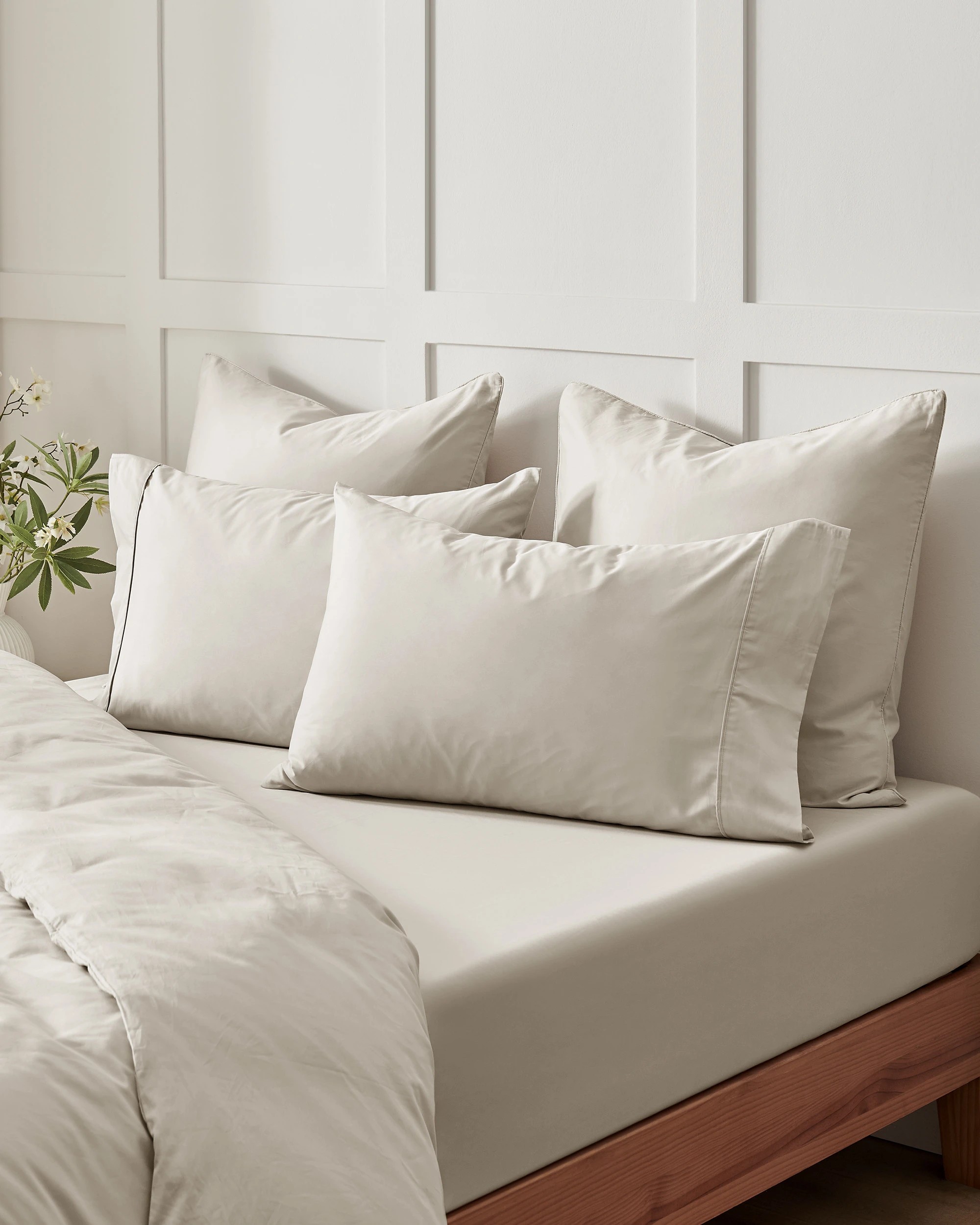 7 Dreamaker 400TC Premium Cotton Sateen Sheet Set - King Bed - Oatmeal, 7 of 7