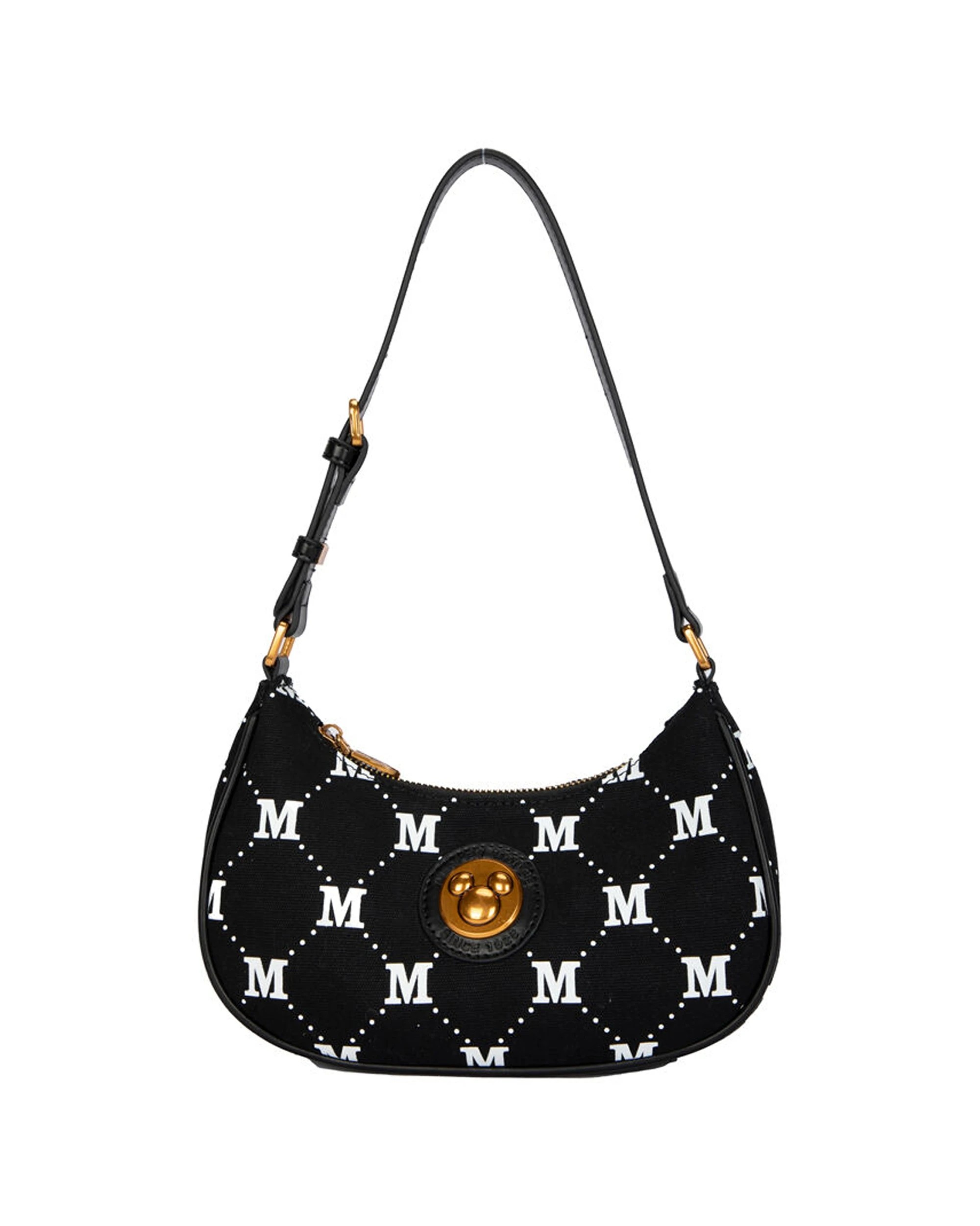 1 Disney Mickey Canvas Shoulder Handbag Durable - Black, 1 of 5