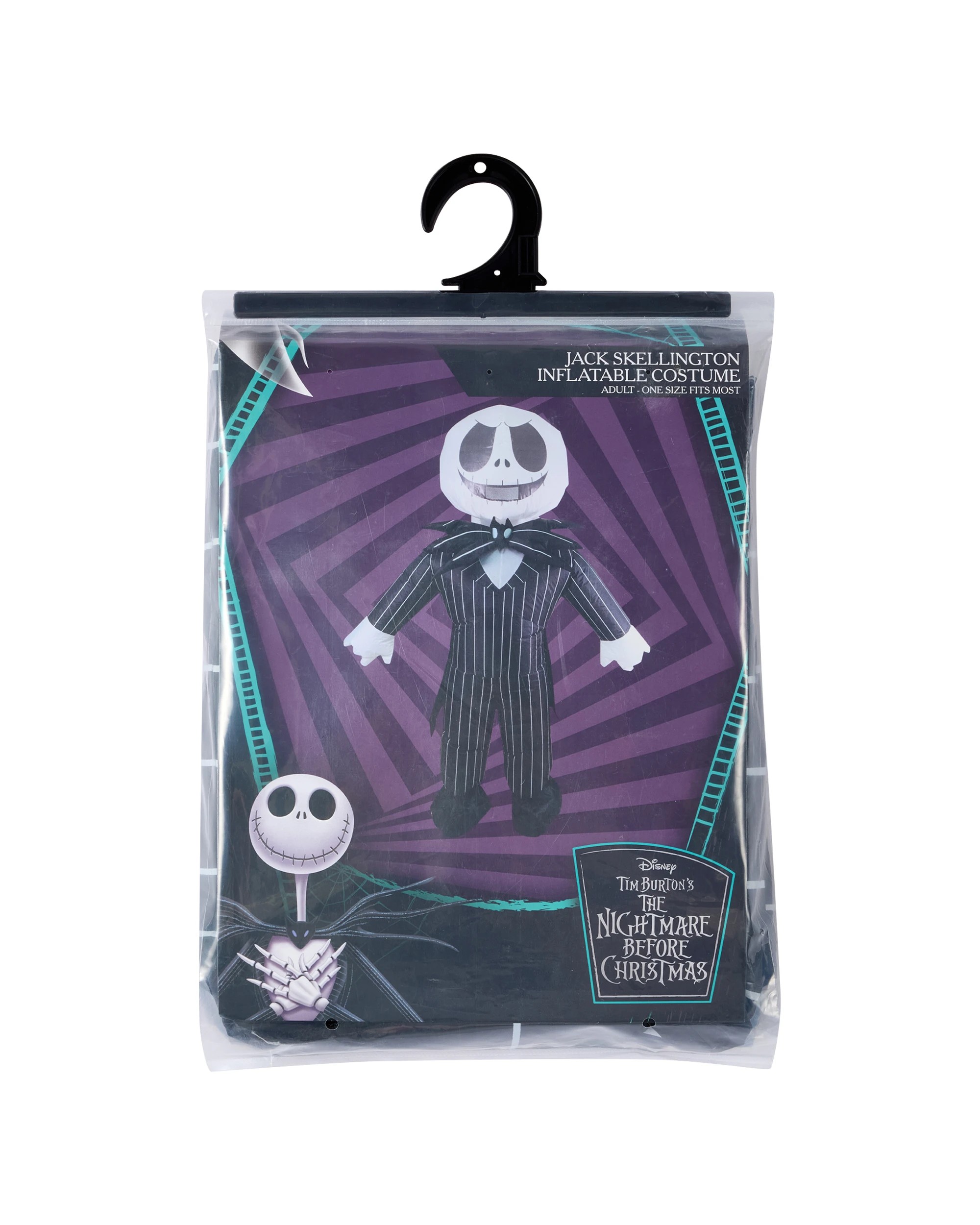 9 Disney Tim Burton's The Nightmare Before Christmas Jack Skellington Inflatable Costume - Adult, 9 of 10