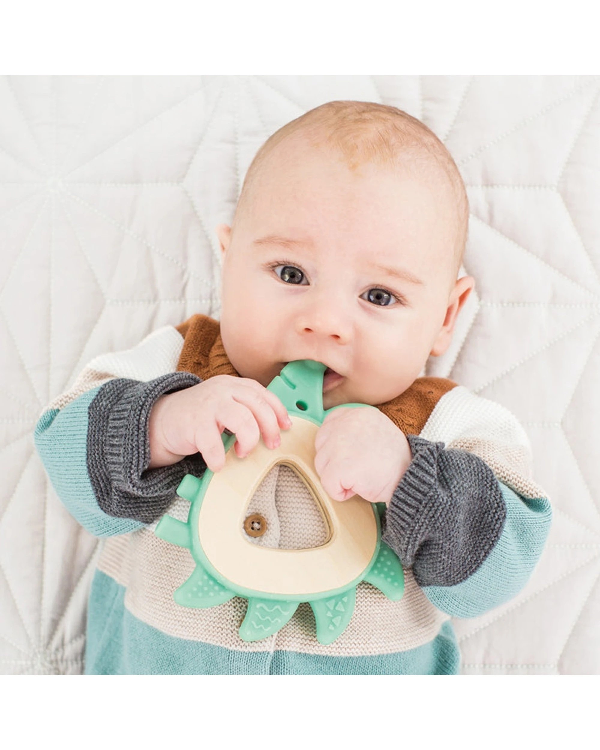 3 Hape Teether Hedgehog Silicone And FSC Wood For Babies Safe Soothing Infant Toy, 3 of 3