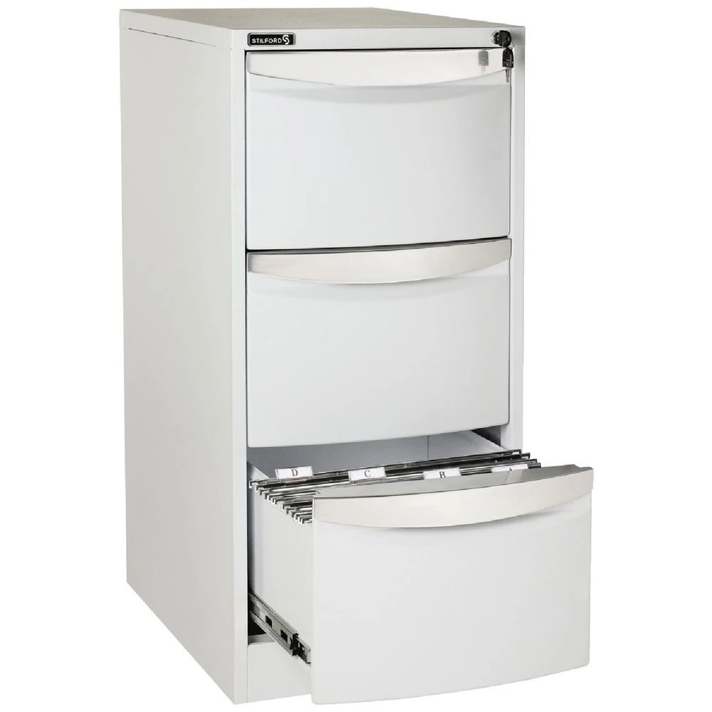 1 Stilford 3 Drawer Filing Cabinet White Cabinets Filing Drawer Cabinets, 1 of 3